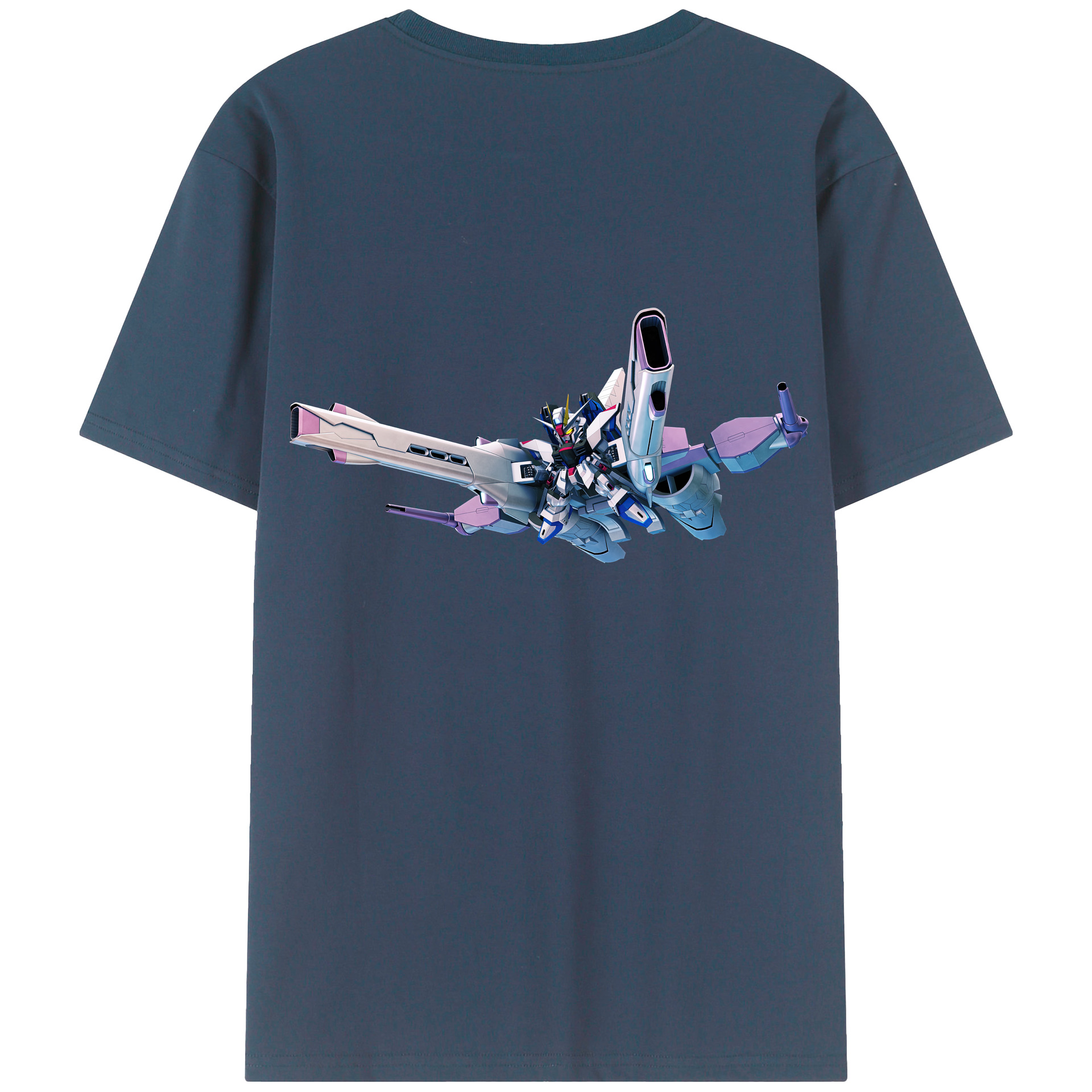（画像用） 機動戦士ガンダム Mobile Suit Gundam 綿100％ メンズ半袖Tシャツ（バックプリント） 通気性