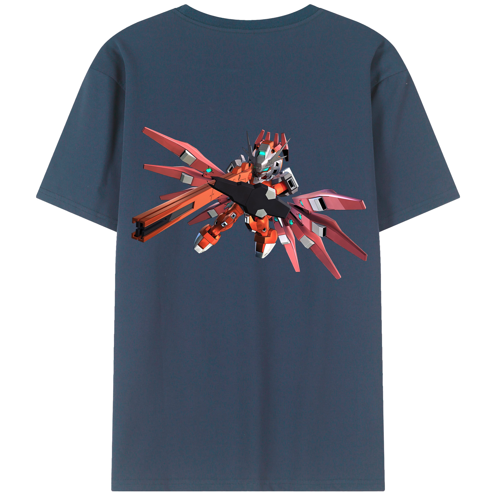 （画像用） 機動戦士ガンダム Mobile Suit Gundam 綿100％ メンズ半袖Tシャツ（バックプリント） 通気性