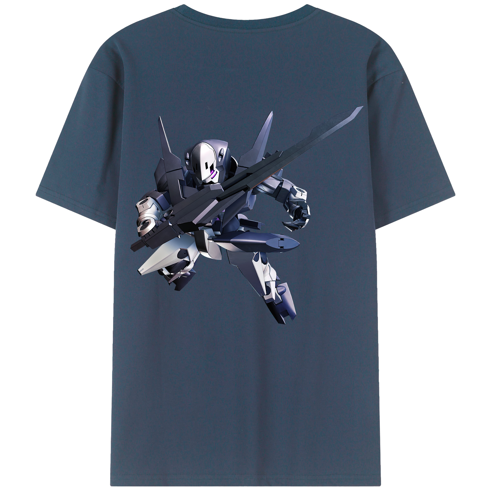 （画像用） 機動戦士ガンダム Mobile Suit Gundam 綿100％ メンズ半袖Tシャツ（バックプリント） 通気性