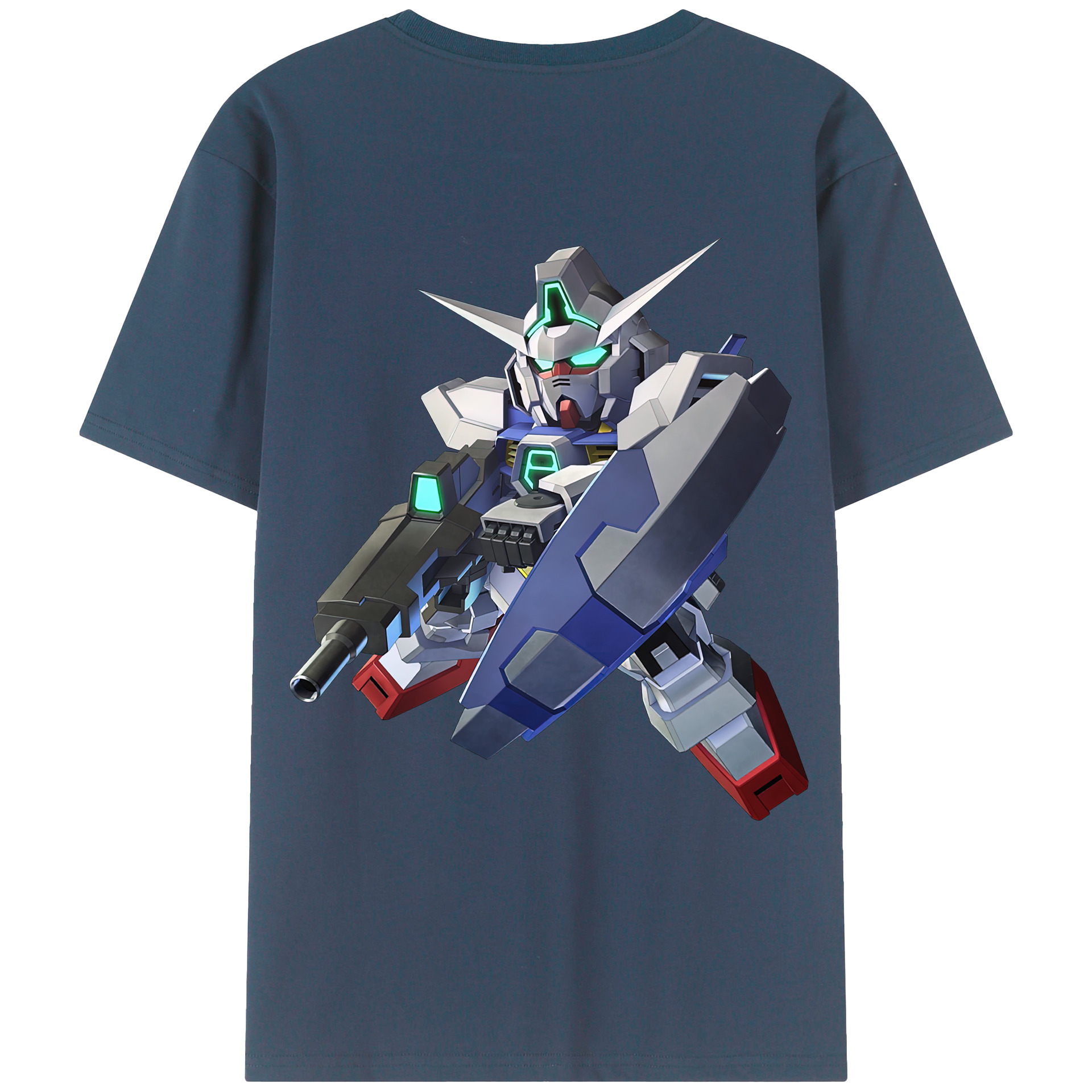 （画像用） 機動戦士ガンダム Mobile Suit Gundam 綿100％ メンズ半袖Tシャツ（バックプリント） 通気性