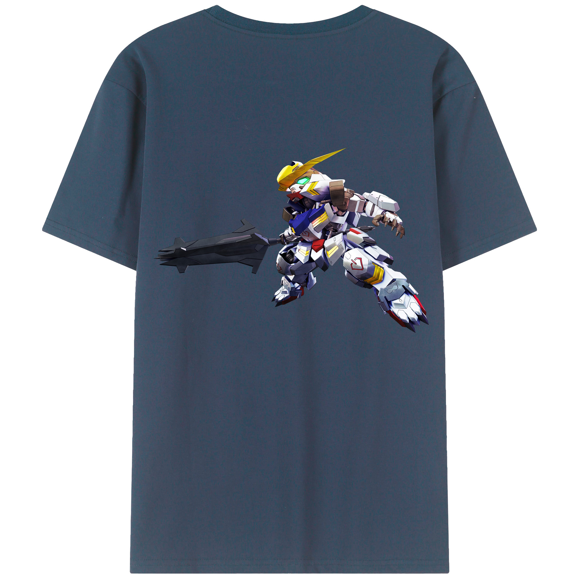 （画像用） 機動戦士ガンダム Mobile Suit Gundam 綿100％ メンズ半袖Tシャツ（バックプリント） 通気性