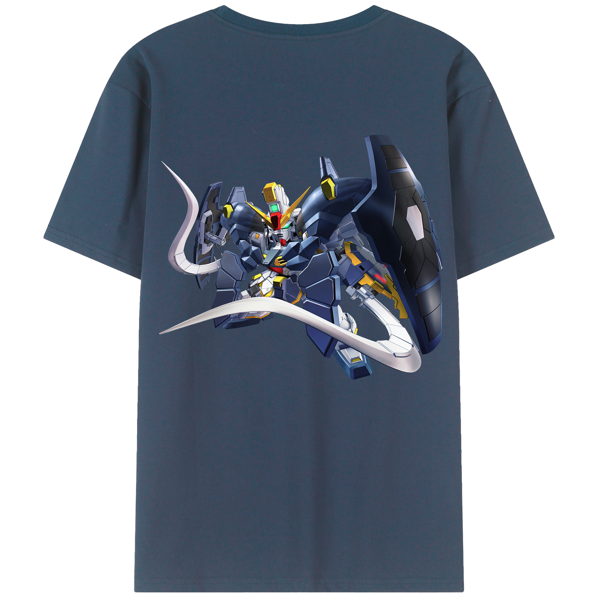（画像用） 機動戦士ガンダム Mobile Suit Gundam 綿100％ メンズ半袖Tシャツ（バックプリント） 通気性
