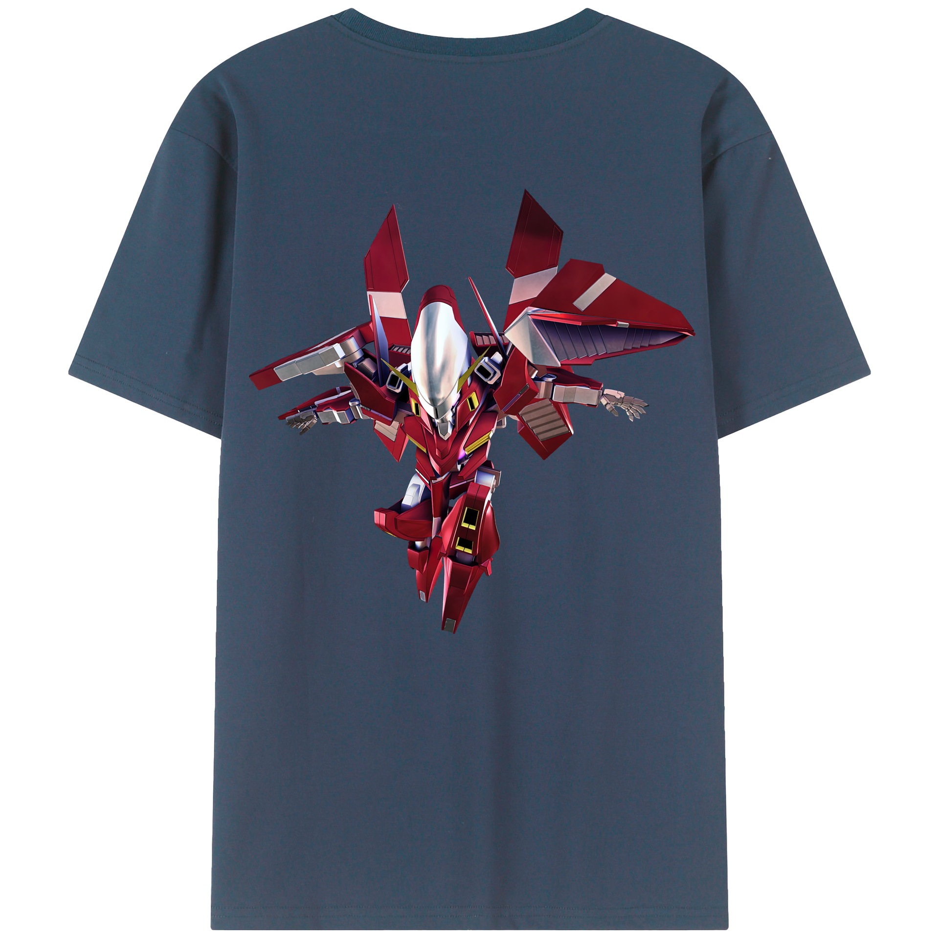 （画像用） 機動戦士ガンダム Mobile Suit Gundam 綿100％ メンズ半袖Tシャツ（バックプリント） 通気性