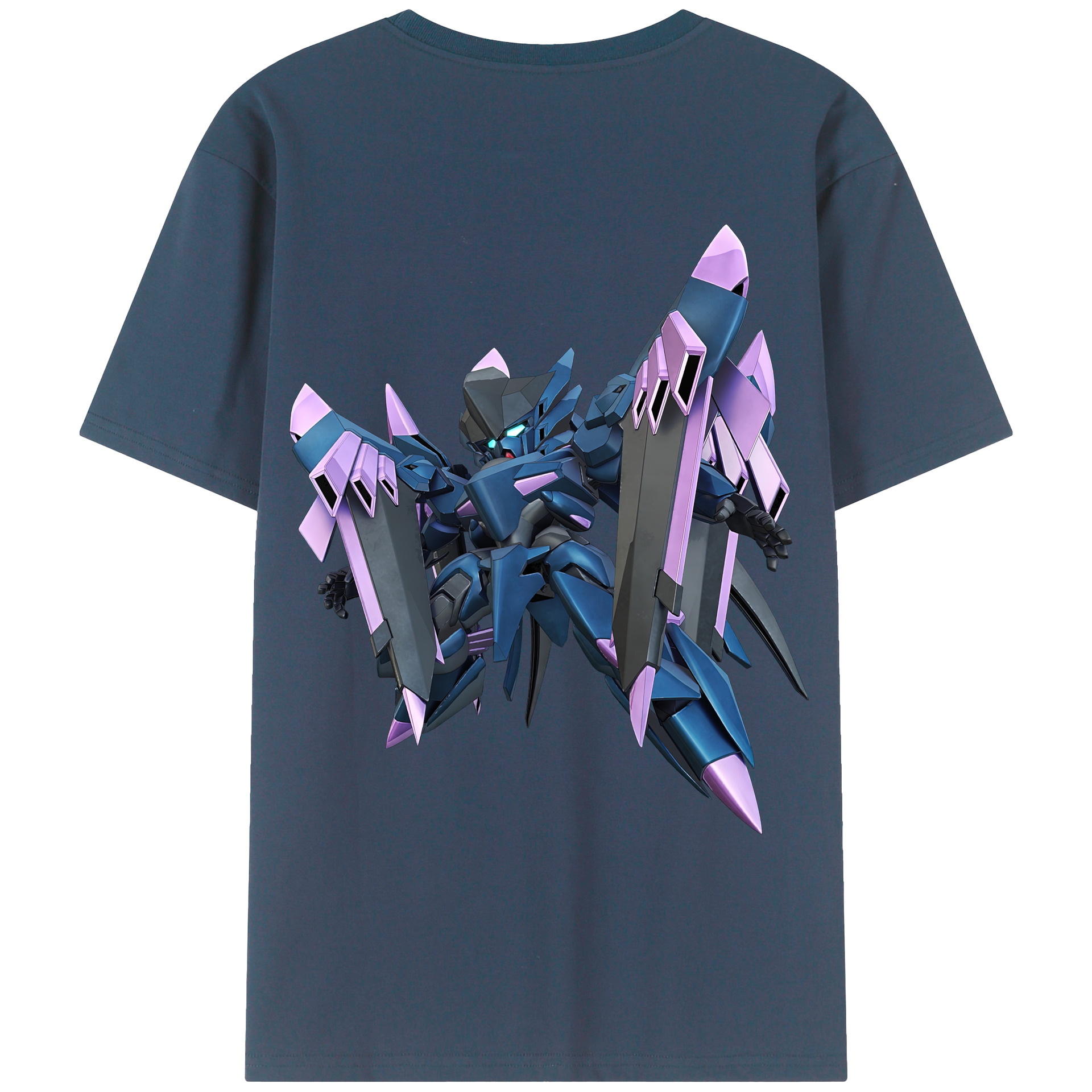 （画像用） 機動戦士ガンダム Mobile Suit Gundam 綿100％ メンズ半袖Tシャツ（バックプリント） 通気性