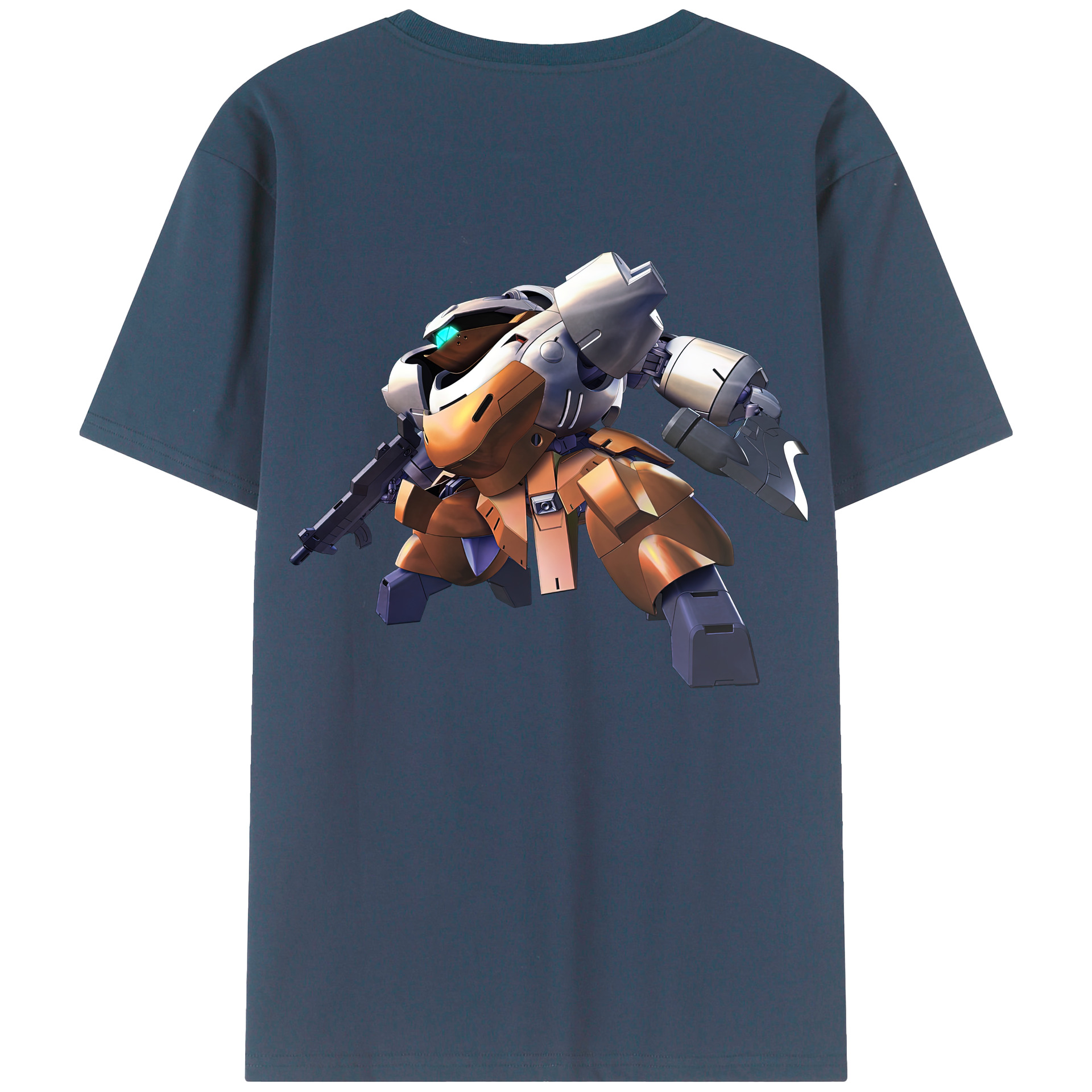 （画像用） 機動戦士ガンダム Mobile Suit Gundam 綿100％ メンズ半袖Tシャツ（バックプリント） 通気性