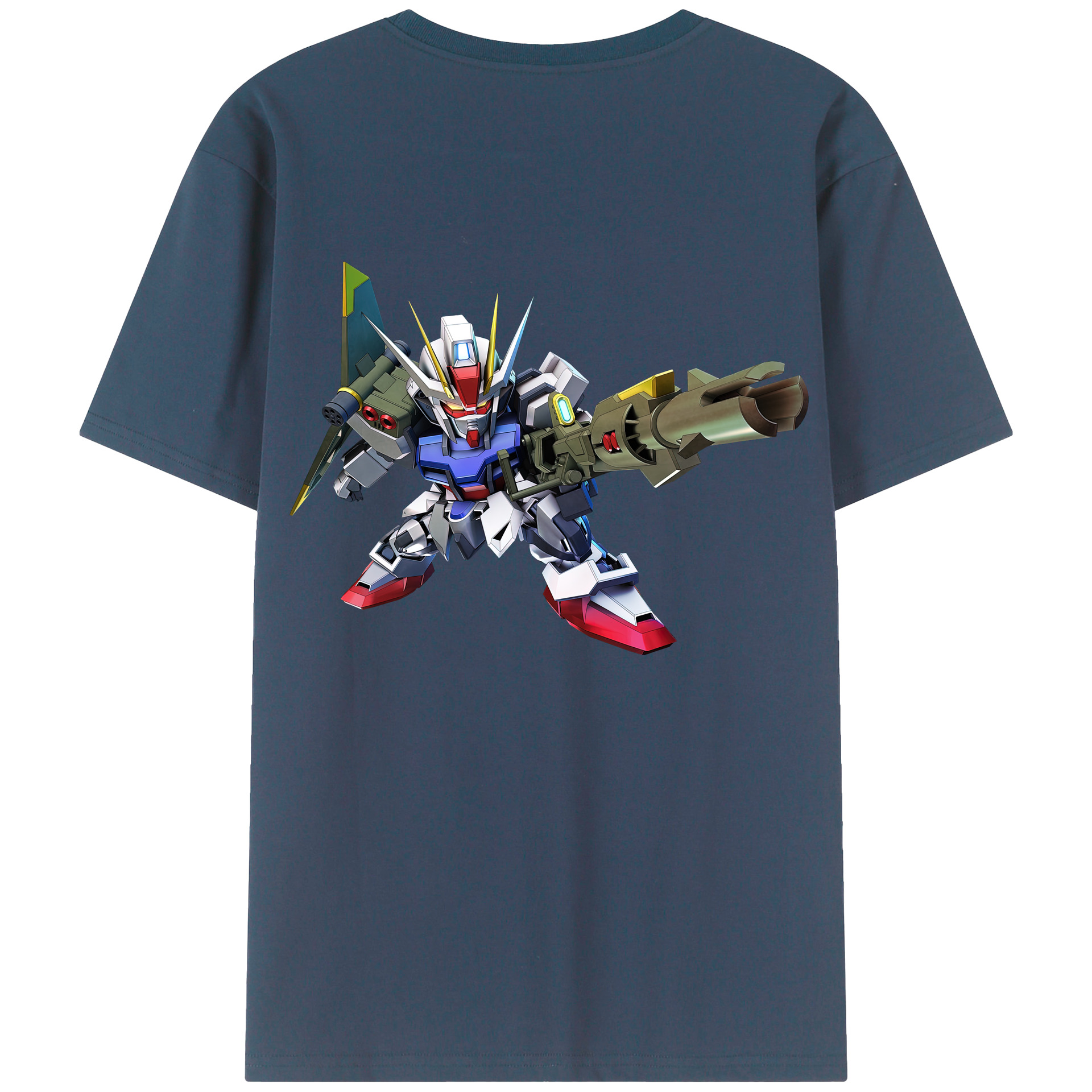 （画像用） 機動戦士ガンダム Mobile Suit Gundam 綿100％ メンズ半袖Tシャツ（バックプリント） 通気性