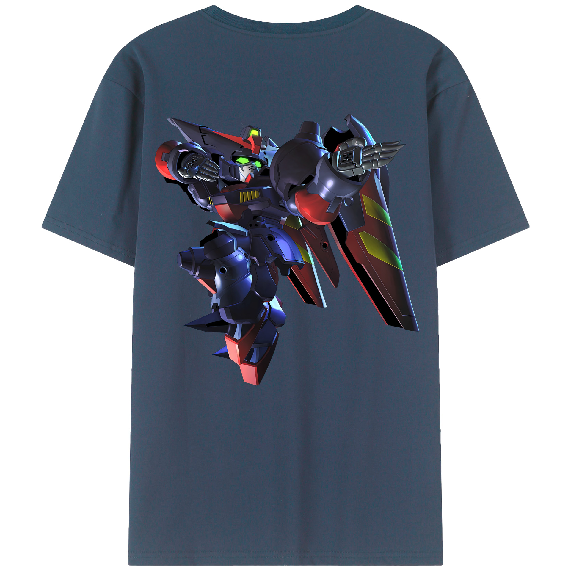（画像用） 機動戦士ガンダム Mobile Suit Gundam 綿100％ メンズ半袖Tシャツ（バックプリント） 通気性