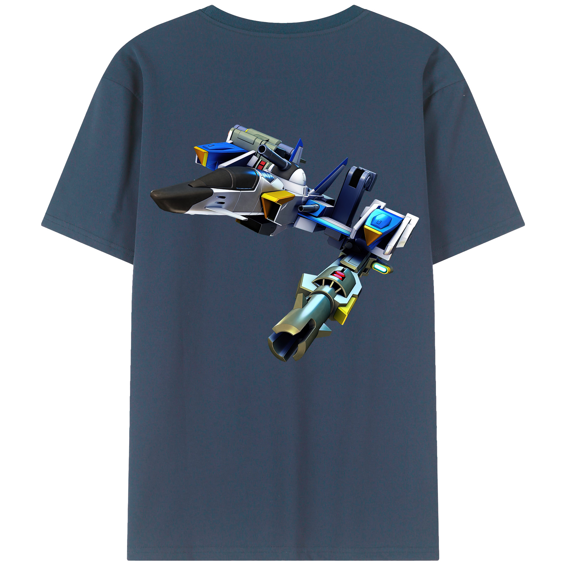 （画像用） 機動戦士ガンダム Mobile Suit Gundam 綿100％ メンズ半袖Tシャツ（バックプリント） 通気性
