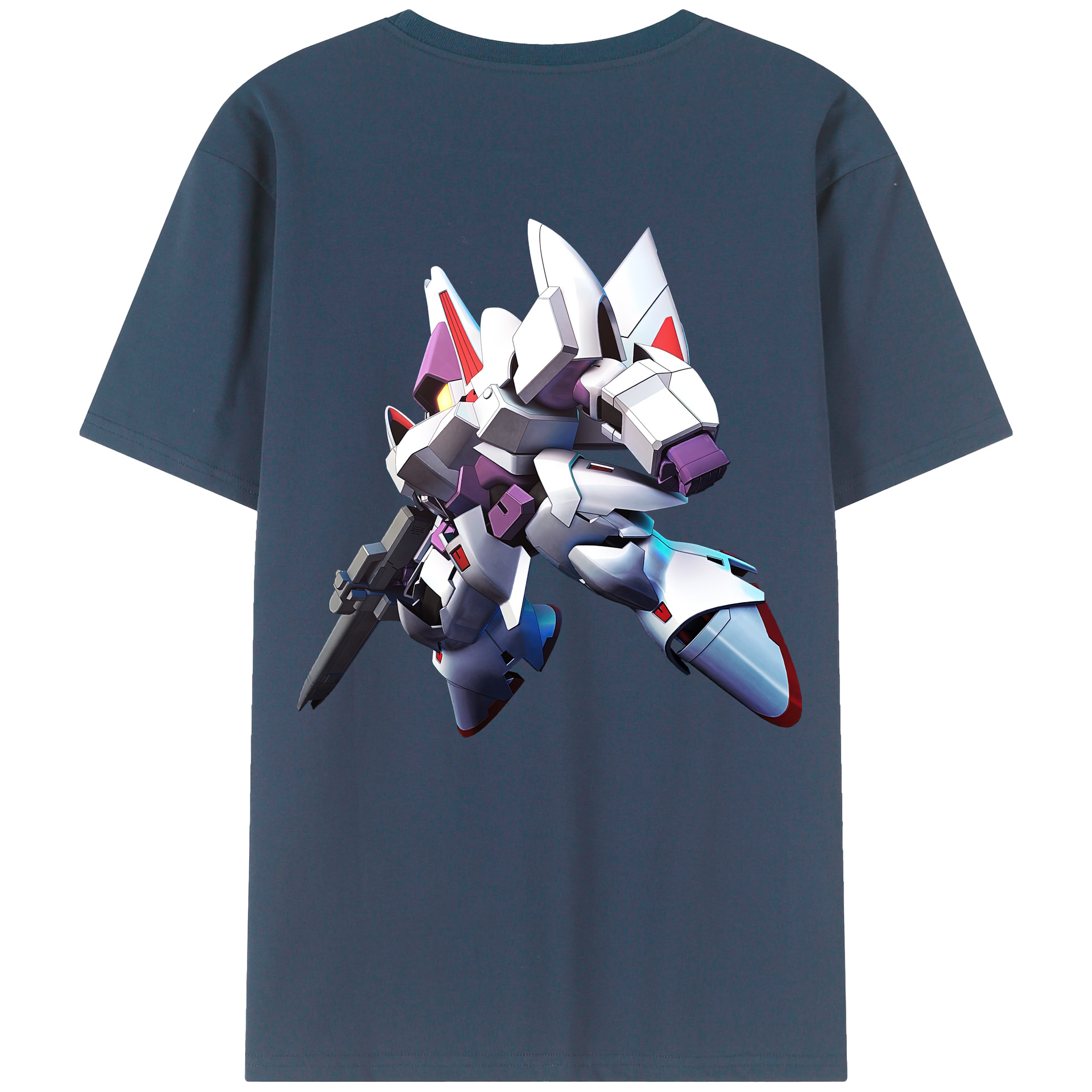 （画像用） 機動戦士ガンダム Mobile Suit Gundam 綿100％ メンズ半袖Tシャツ（バックプリント） 通気性