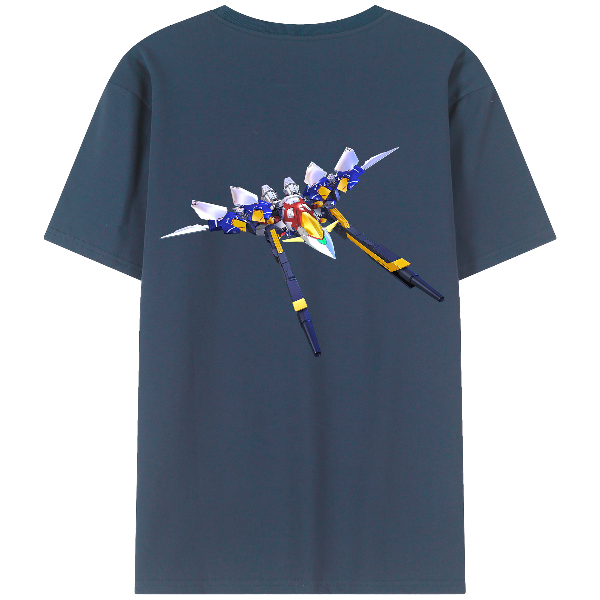 （画像用） 機動戦士ガンダム Mobile Suit Gundam 綿100％ メンズ半袖Tシャツ（バックプリント） 通気性