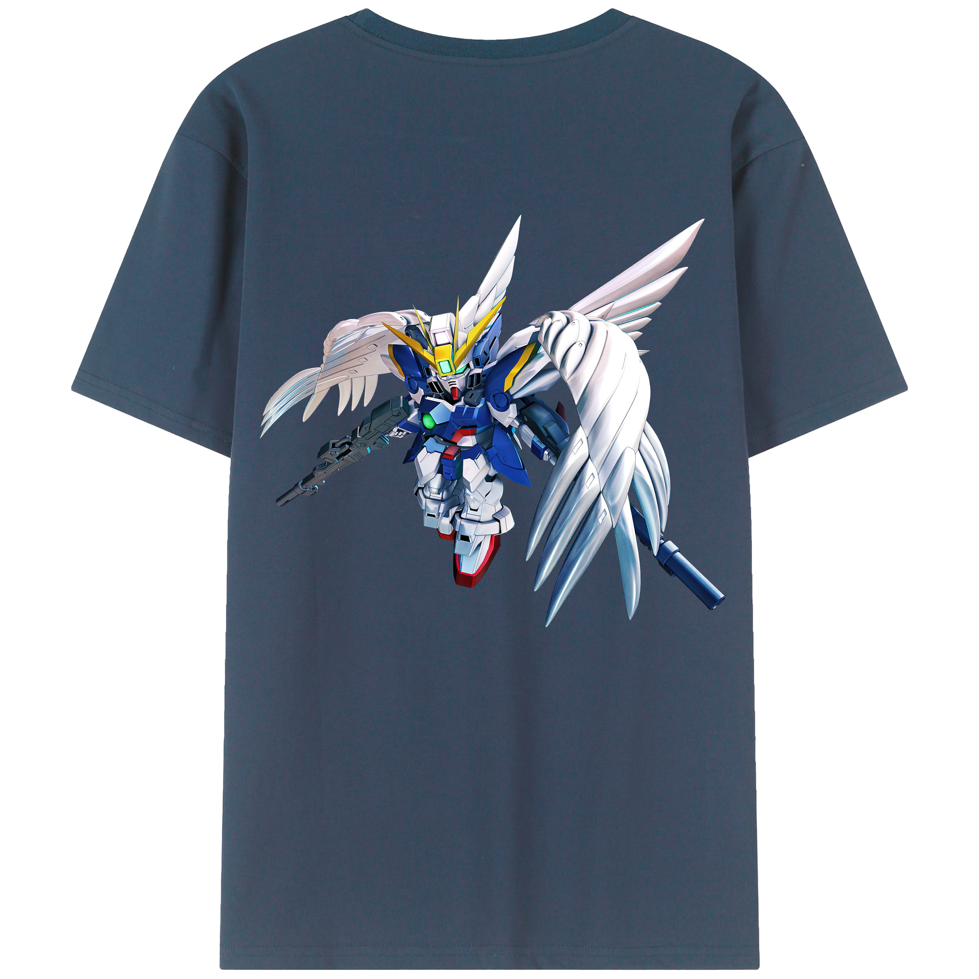 （画像用） 機動戦士ガンダム Mobile Suit Gundam 綿100％ メンズ半袖Tシャツ（バックプリント） 通気性