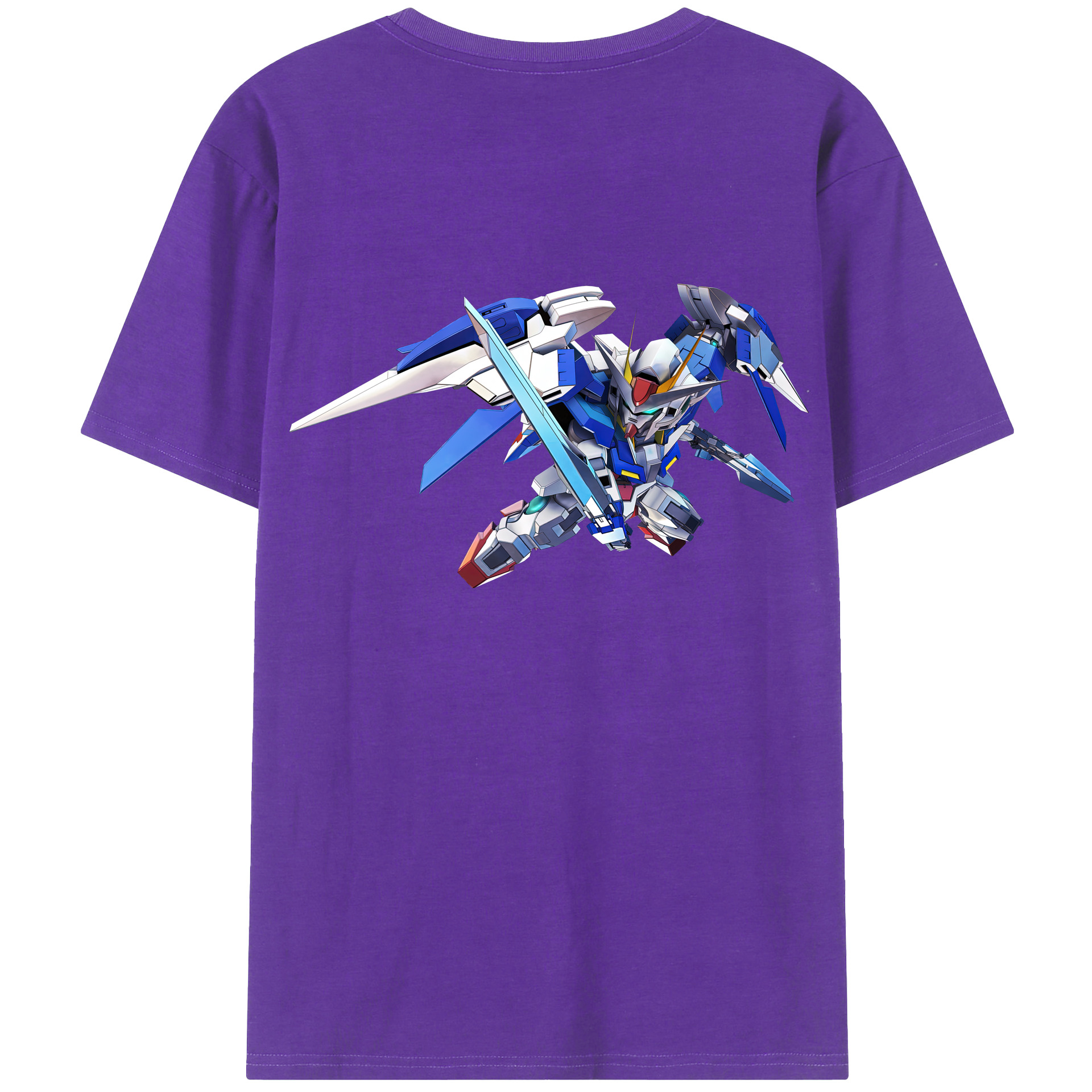 （画像用） 機動戦士ガンダム Mobile Suit Gundam 綿100％ メンズ半袖Tシャツ（バックプリント） 通気性