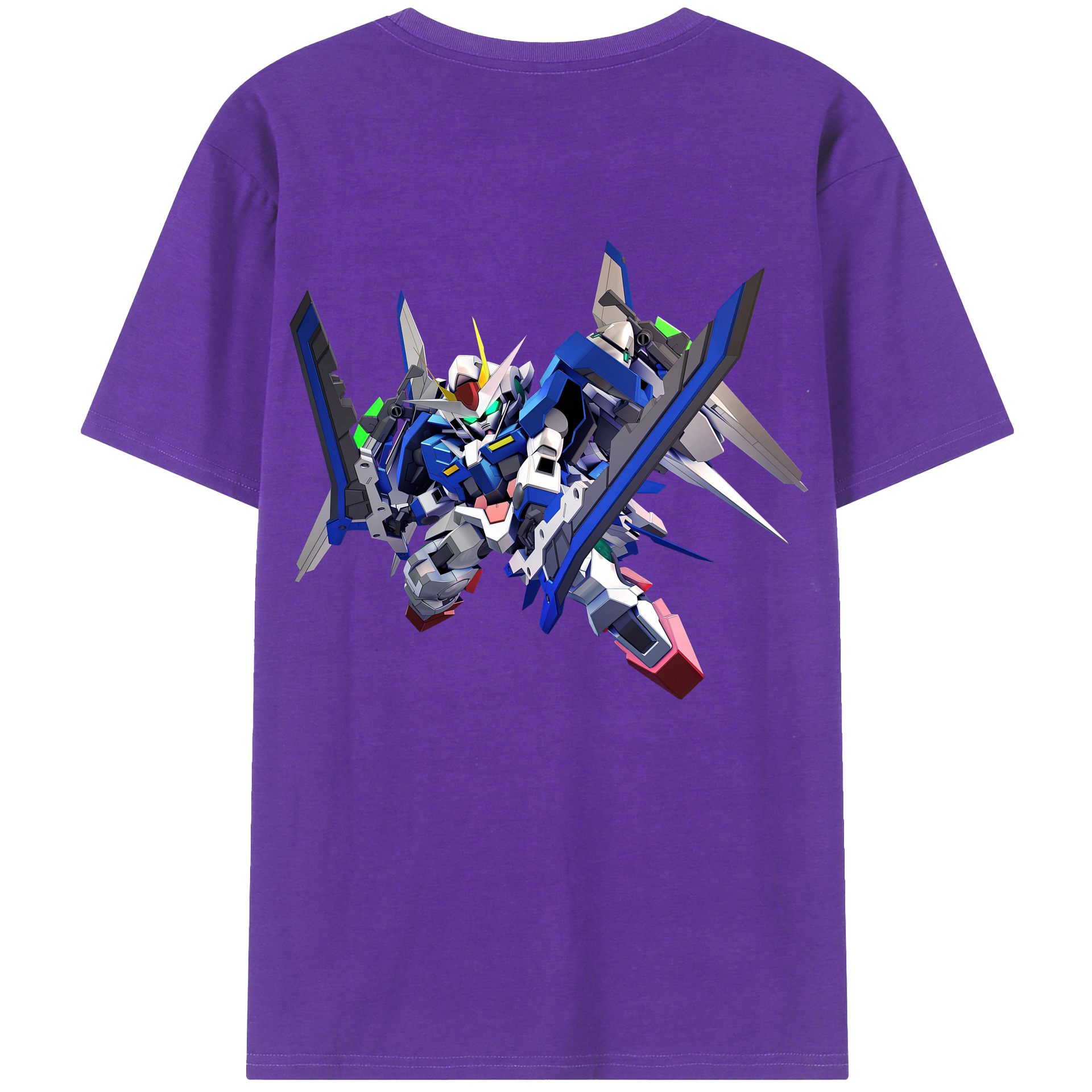 （画像用） 機動戦士ガンダム Mobile Suit Gundam 綿100％ メンズ半袖Tシャツ（バックプリント） 通気性