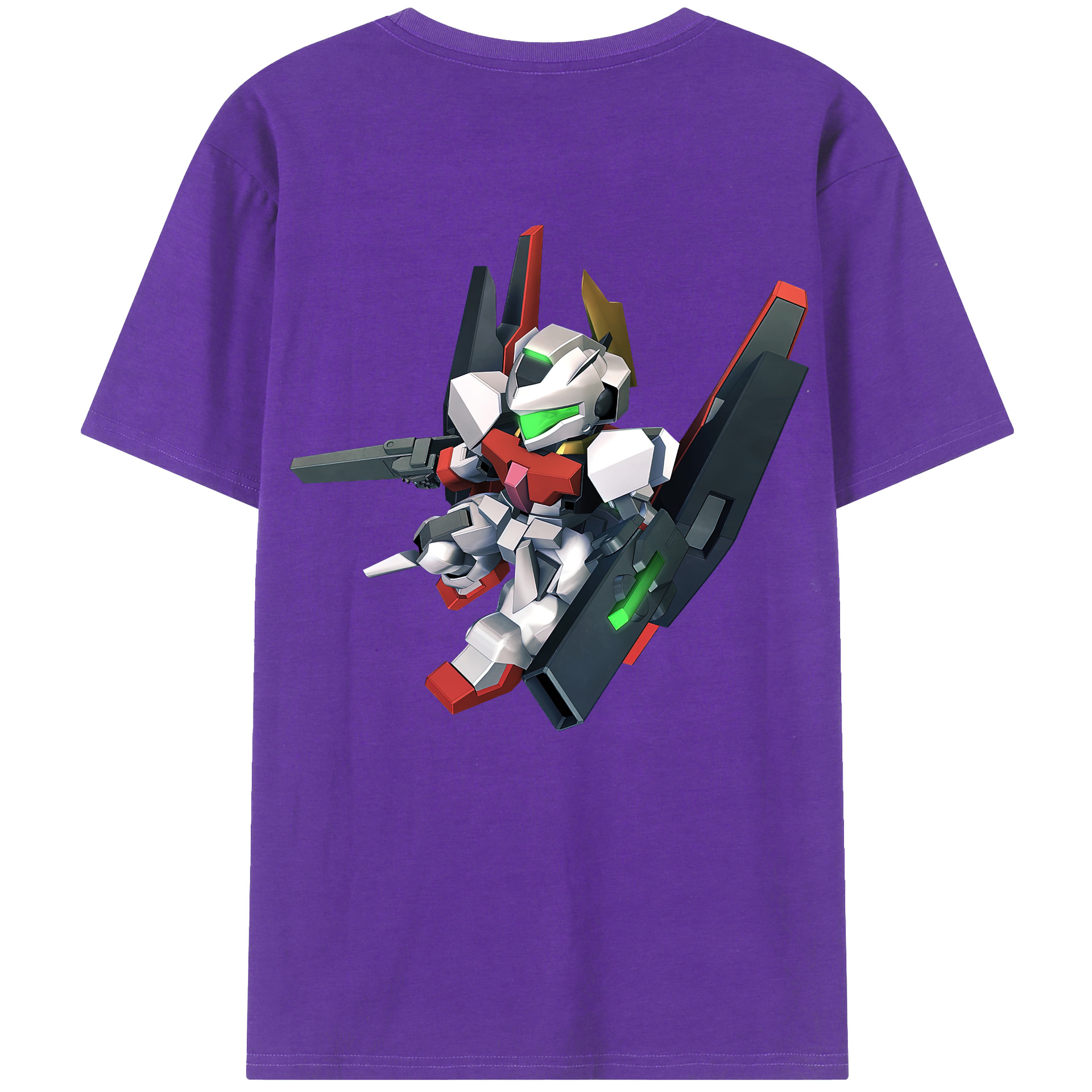 （画像用） 機動戦士ガンダム Mobile Suit Gundam 綿100％ メンズ半袖Tシャツ（バックプリント） 通気性