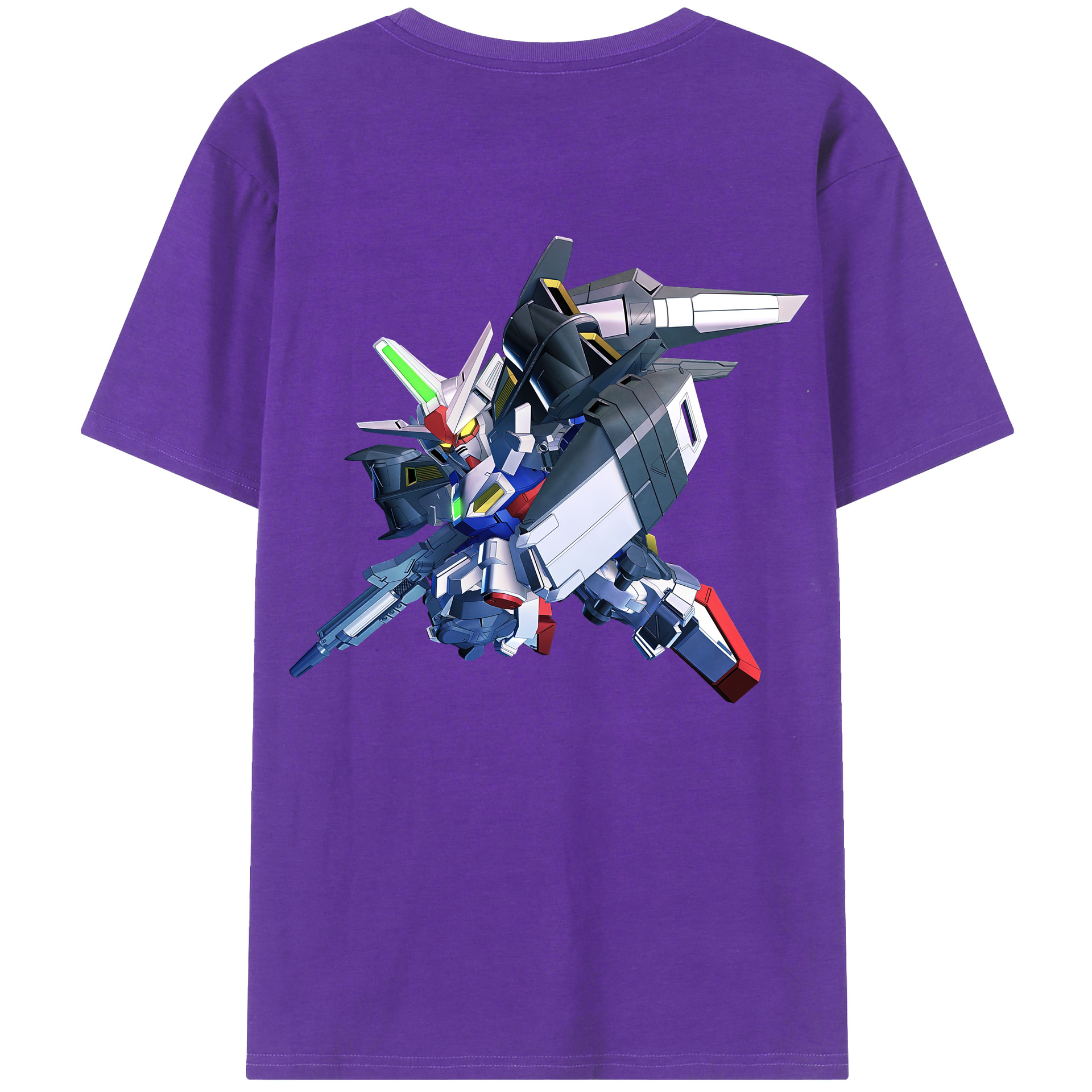 （画像用） 機動戦士ガンダム Mobile Suit Gundam 綿100％ メンズ半袖Tシャツ（バックプリント） 通気性