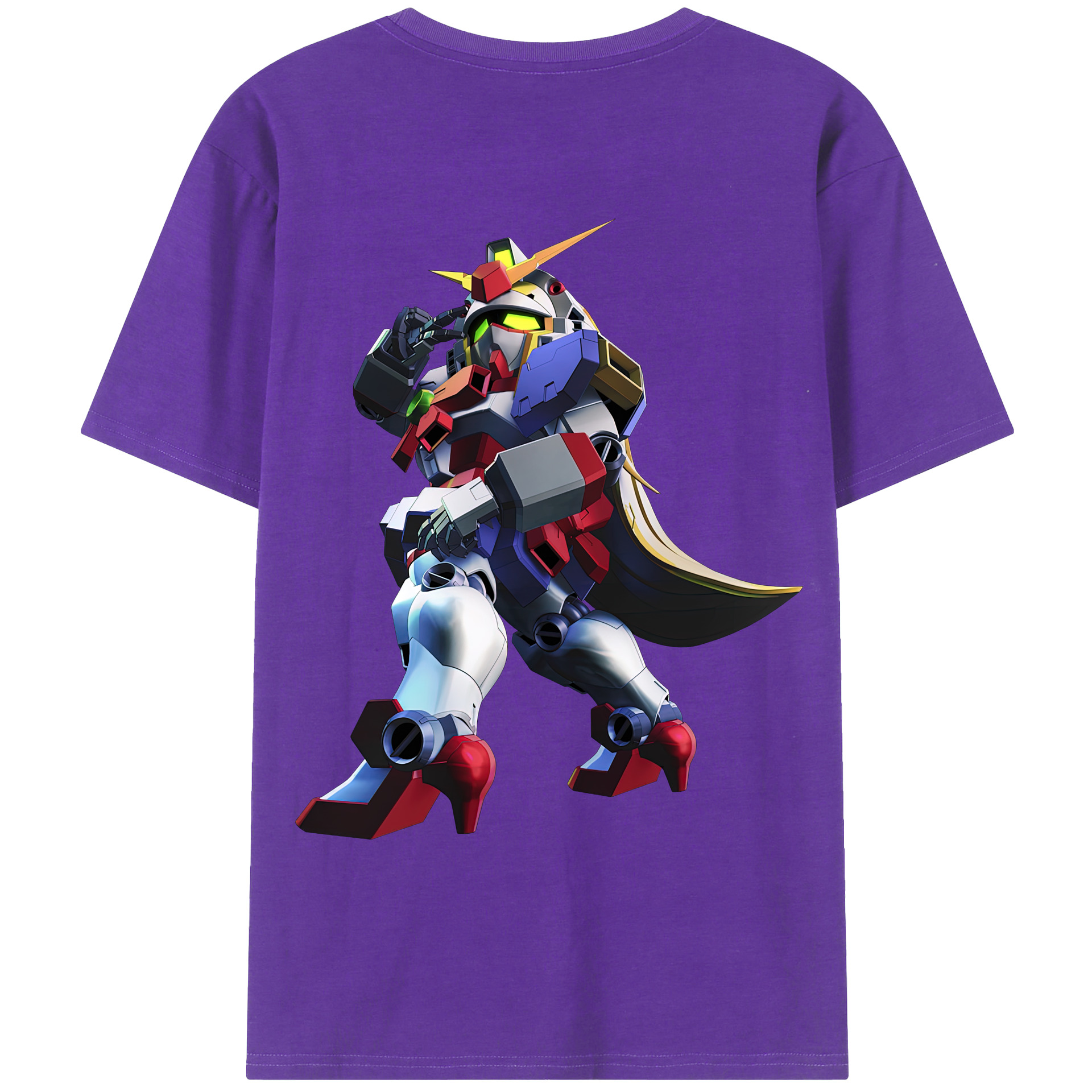（画像用） 機動戦士ガンダム Mobile Suit Gundam 綿100％ メンズ半袖Tシャツ（バックプリント） 通気性
