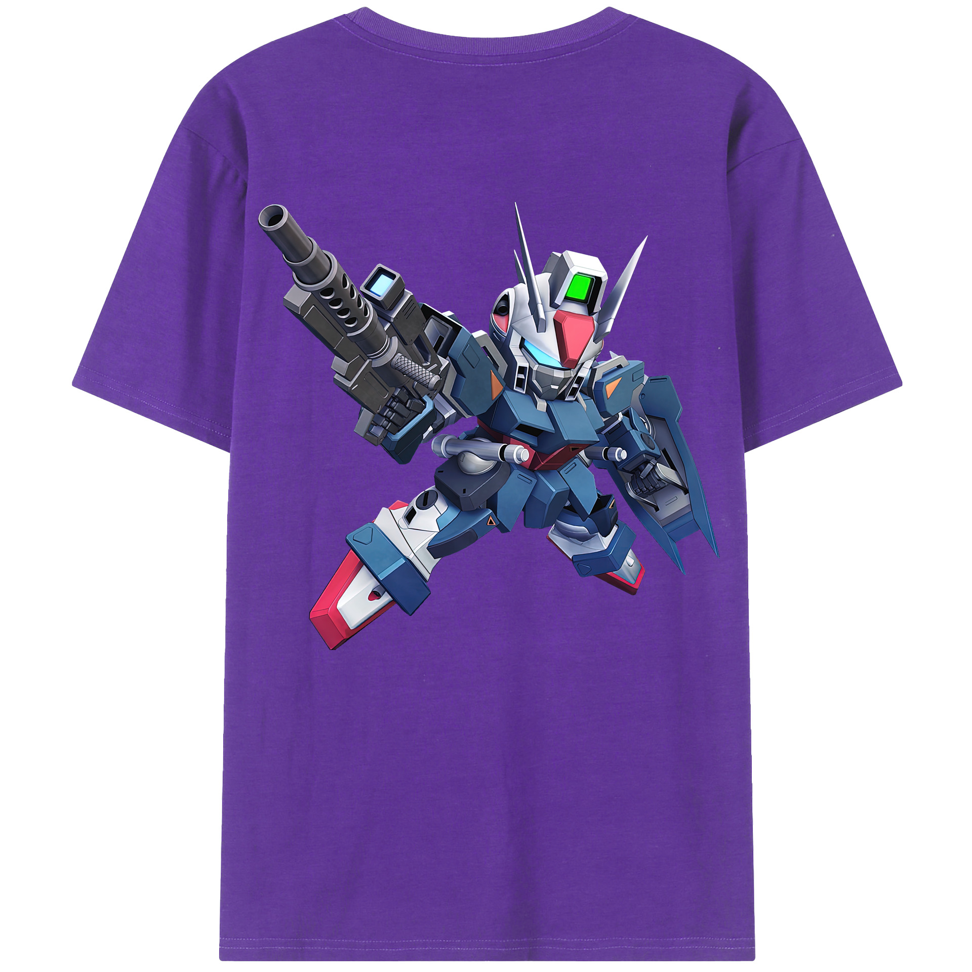 （画像用） 機動戦士ガンダム Mobile Suit Gundam 綿100％ メンズ半袖Tシャツ（バックプリント） 通気性