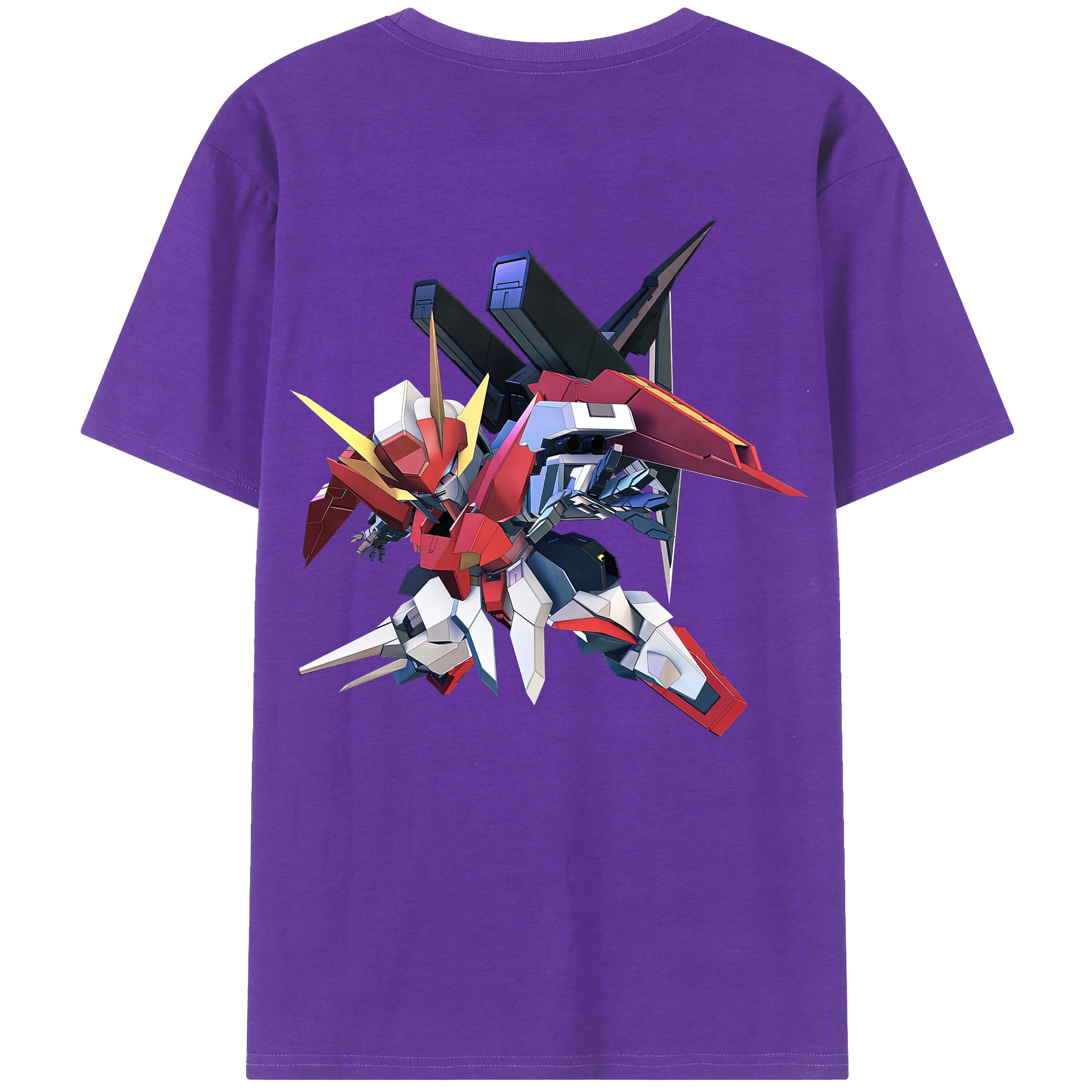 （画像用） 機動戦士ガンダム Mobile Suit Gundam 綿100％ メンズ半袖Tシャツ（バックプリント） 通気性