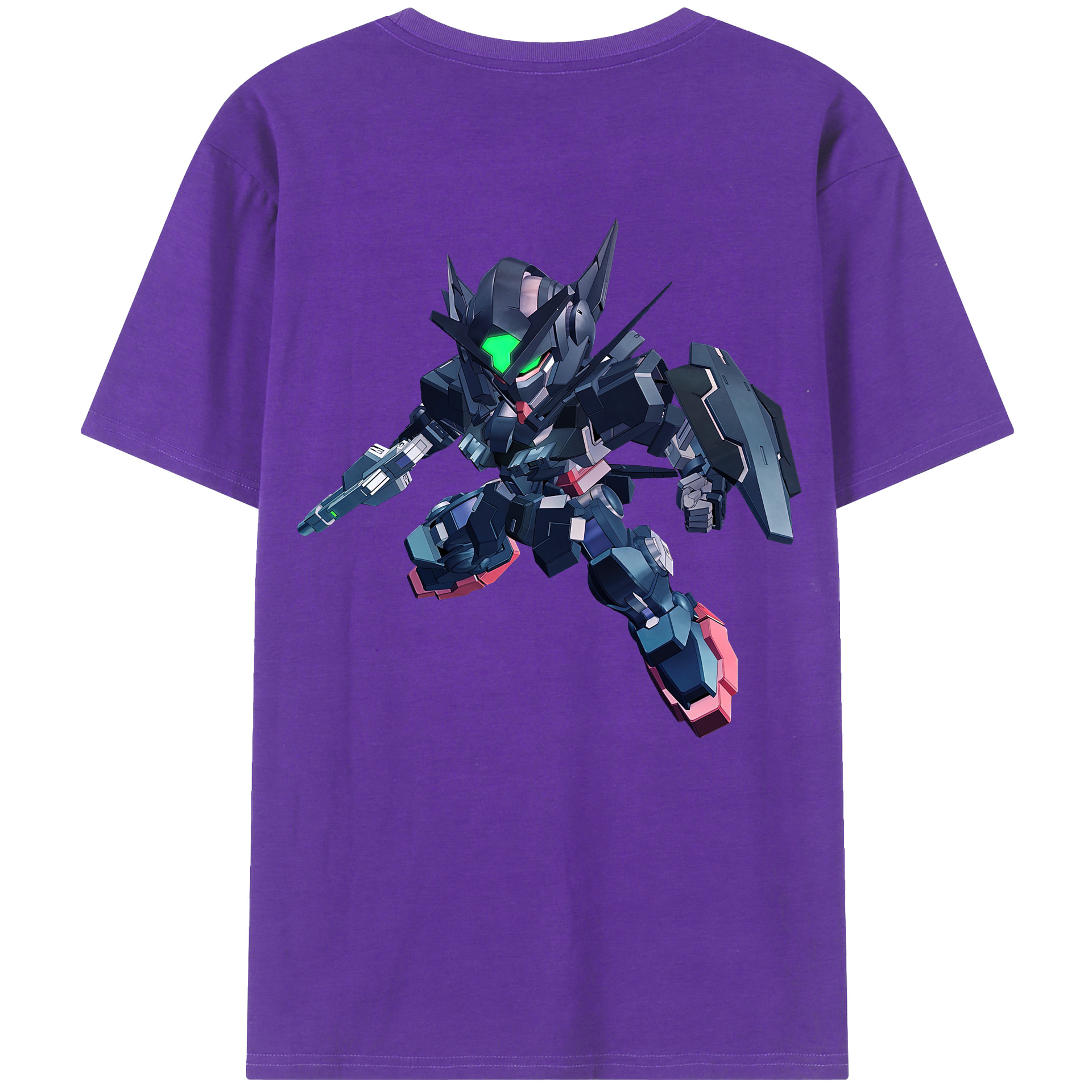 （画像用） 機動戦士ガンダム Mobile Suit Gundam 綿100％ メンズ半袖Tシャツ（バックプリント） 通気性