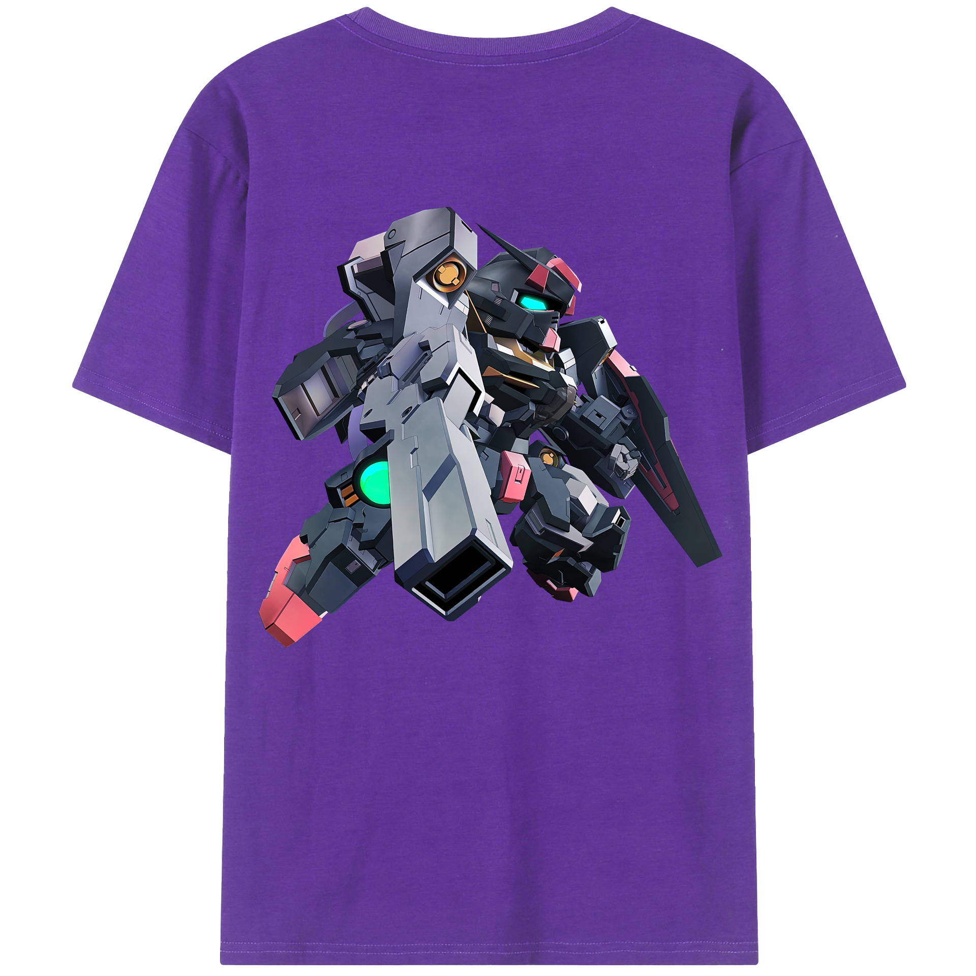 （画像用） 機動戦士ガンダム Mobile Suit Gundam 綿100％ メンズ半袖Tシャツ（バックプリント） 通気性
