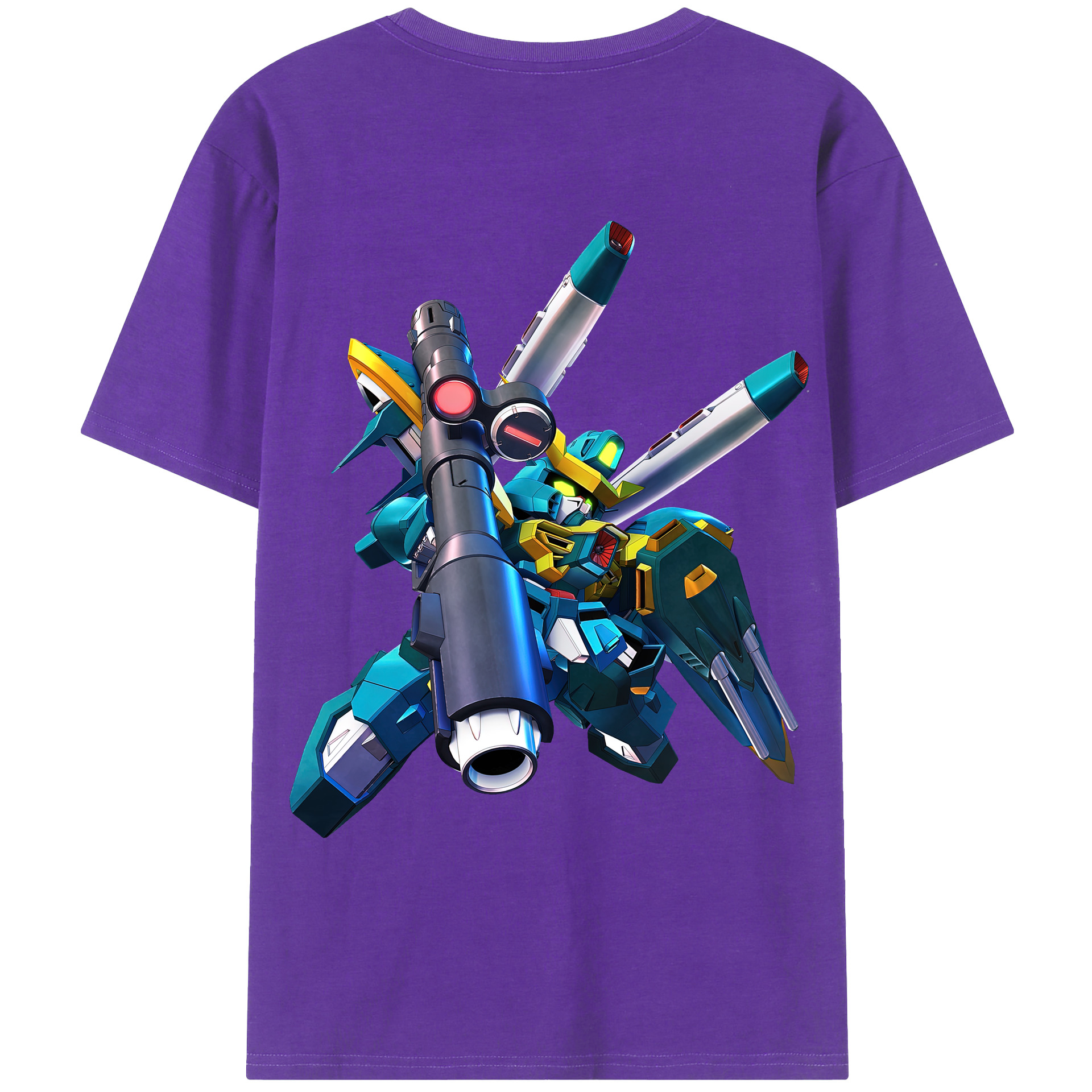 （画像用） 機動戦士ガンダム Mobile Suit Gundam 綿100％ メンズ半袖Tシャツ（バックプリント） 通気性