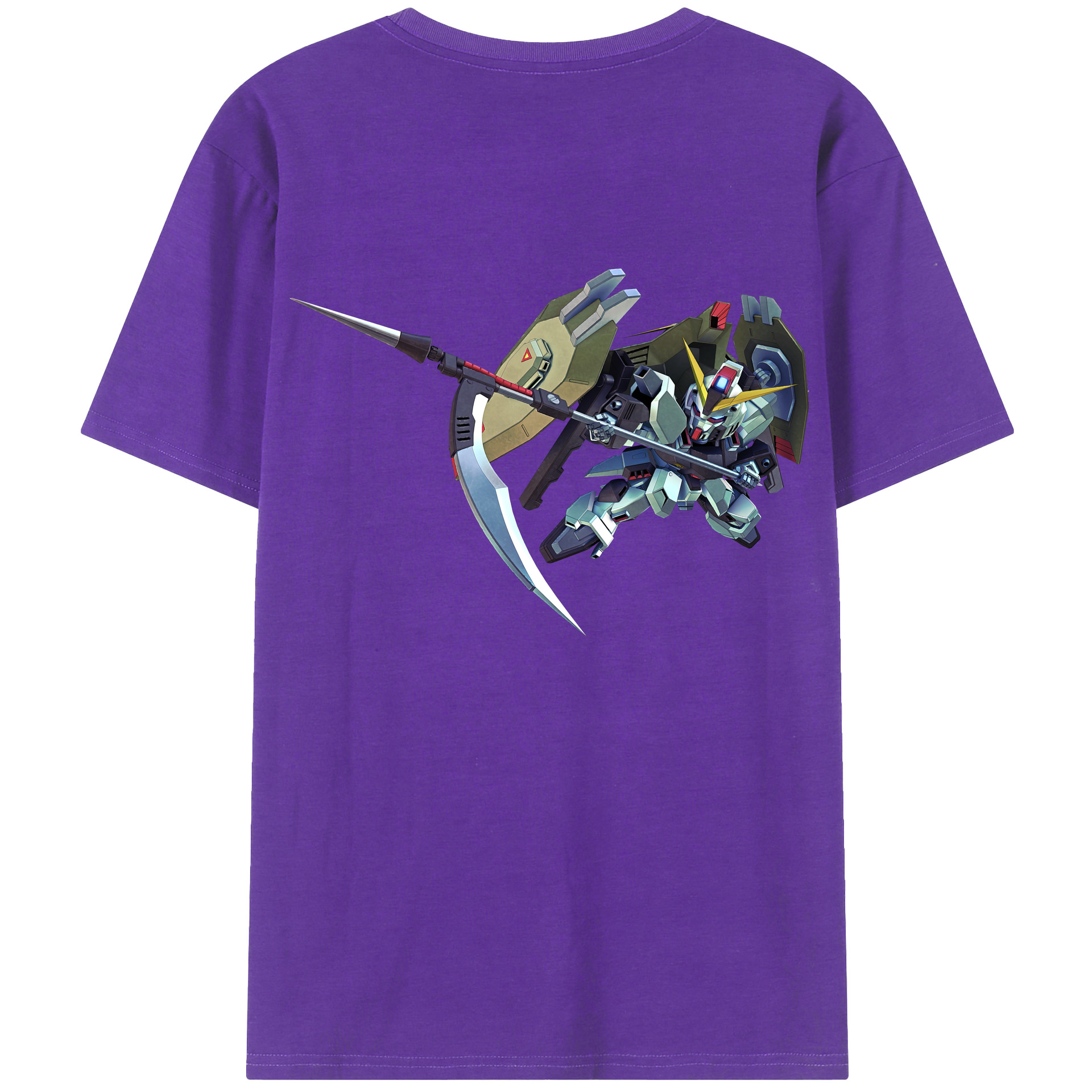 （画像用） 機動戦士ガンダム Mobile Suit Gundam 綿100％ メンズ半袖Tシャツ（バックプリント） 通気性