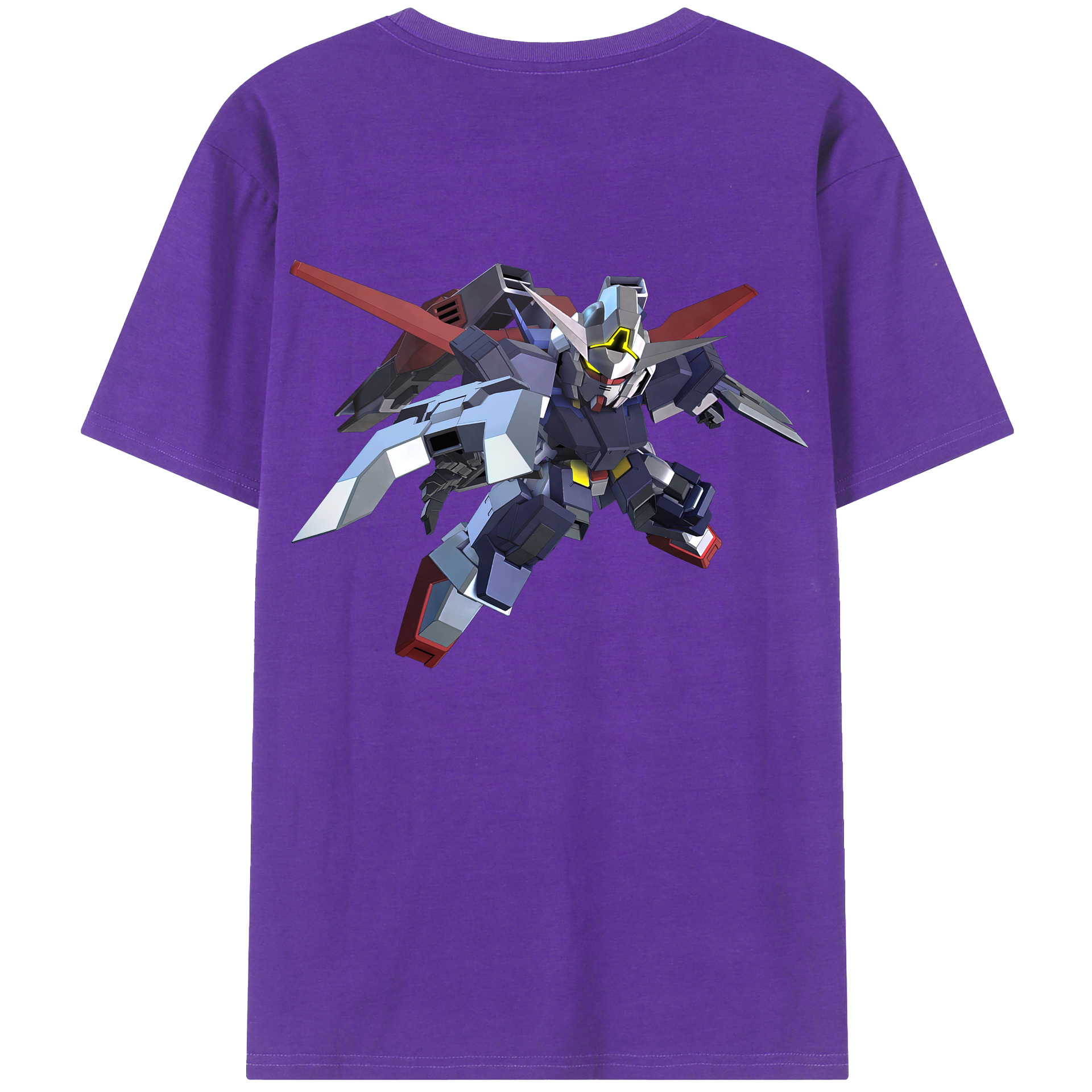 （画像用） 機動戦士ガンダム Mobile Suit Gundam 綿100％ メンズ半袖Tシャツ（バックプリント） 通気性