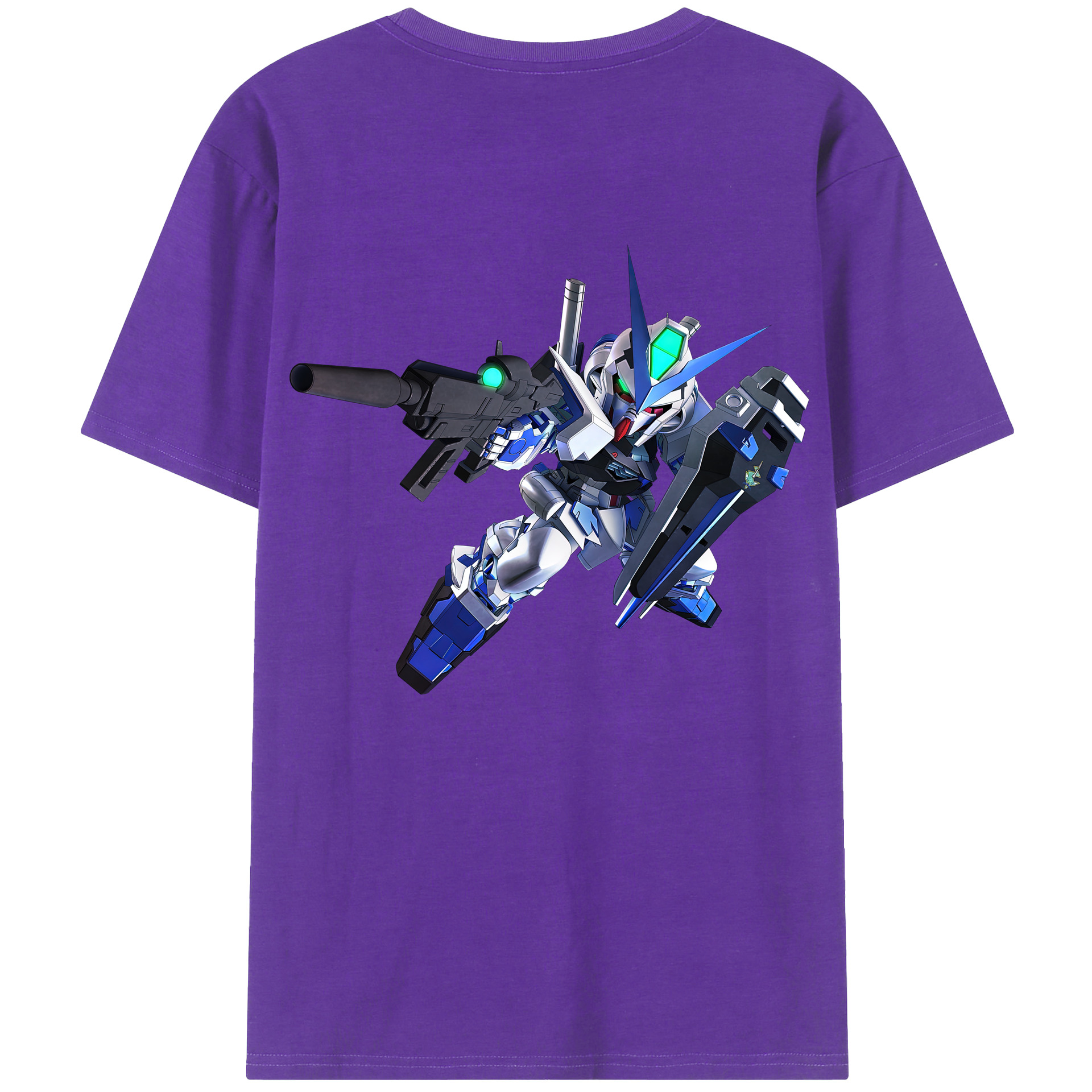 （画像用） 機動戦士ガンダム Mobile Suit Gundam 綿100％ メンズ半袖Tシャツ（バックプリント） 通気性