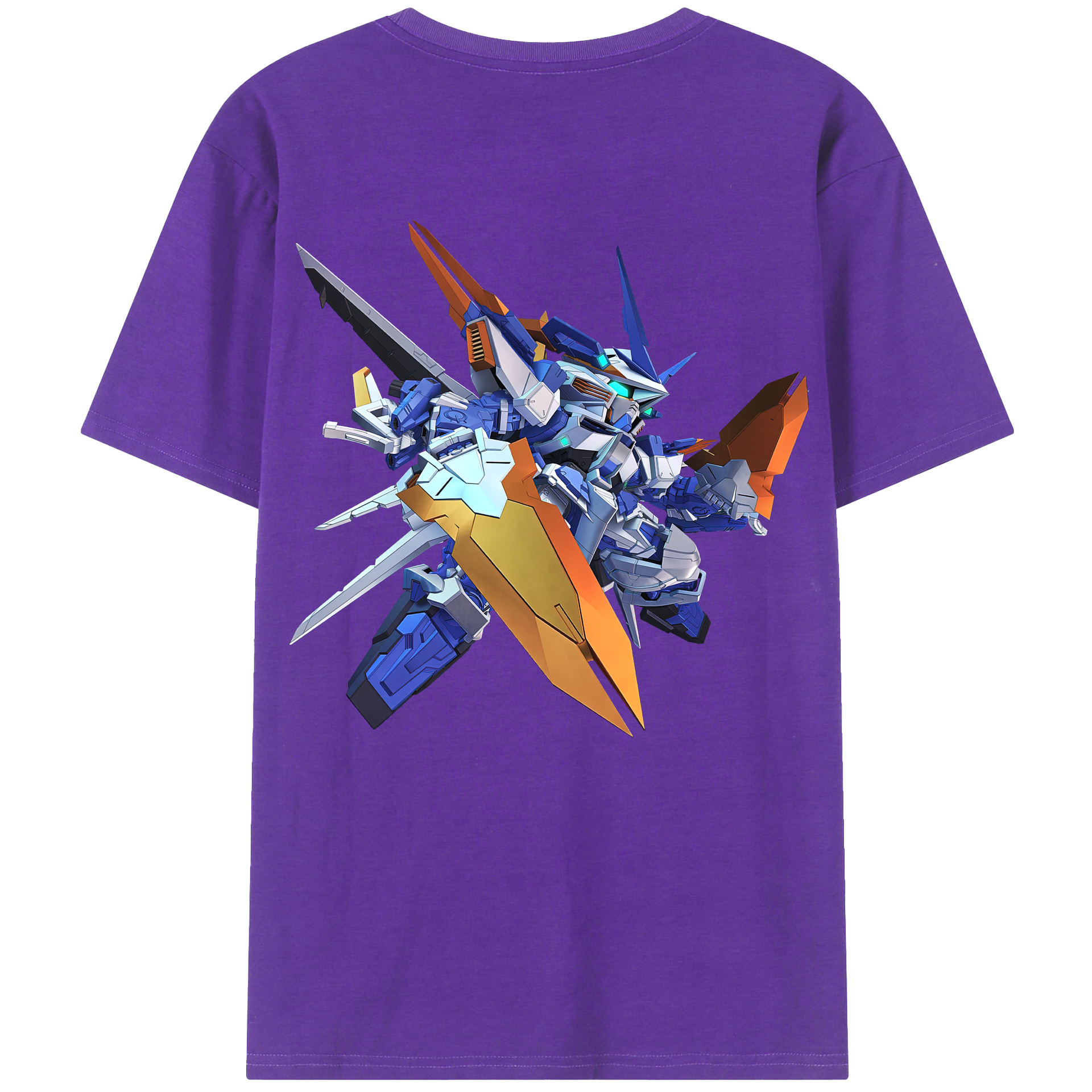 （画像用） 機動戦士ガンダム Mobile Suit Gundam 綿100％ メンズ半袖Tシャツ（バックプリント） 通気性