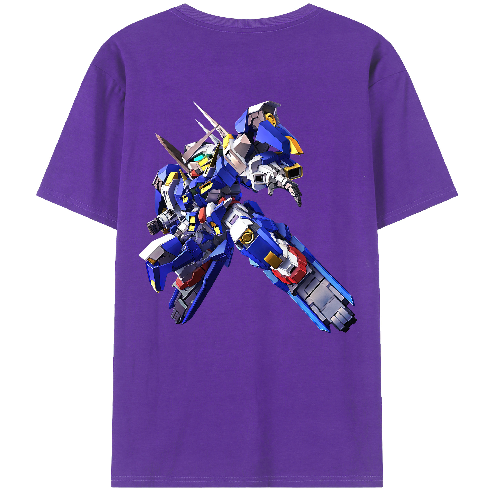（画像用） 機動戦士ガンダム Mobile Suit Gundam 綿100％ メンズ半袖Tシャツ（バックプリント） 通気性