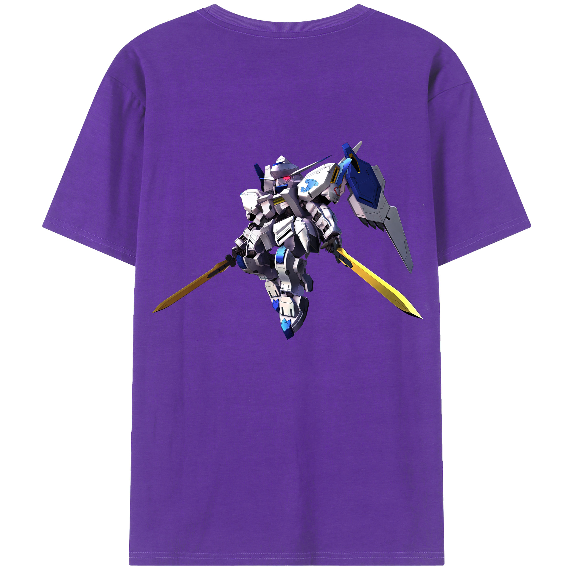 （画像用） 機動戦士ガンダム Mobile Suit Gundam 綿100％ メンズ半袖Tシャツ（バックプリント） 通気性