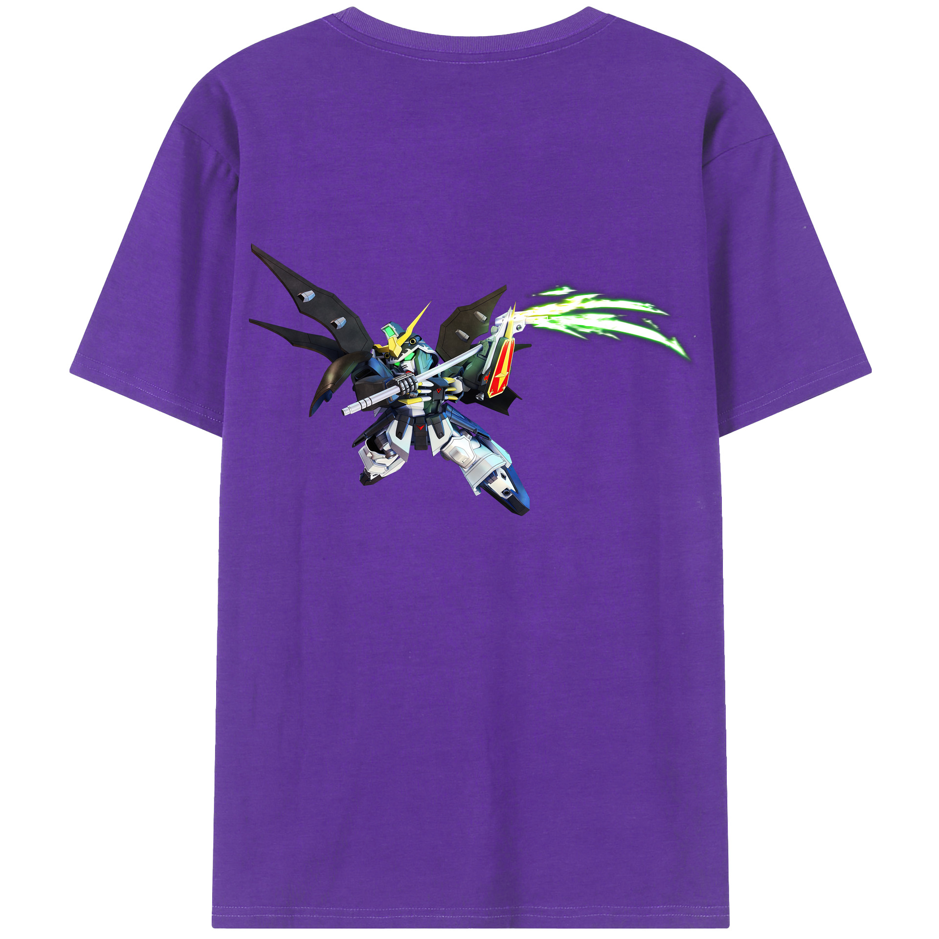 （画像用） 機動戦士ガンダム Mobile Suit Gundam 綿100％ メンズ半袖Tシャツ（バックプリント） 通気性