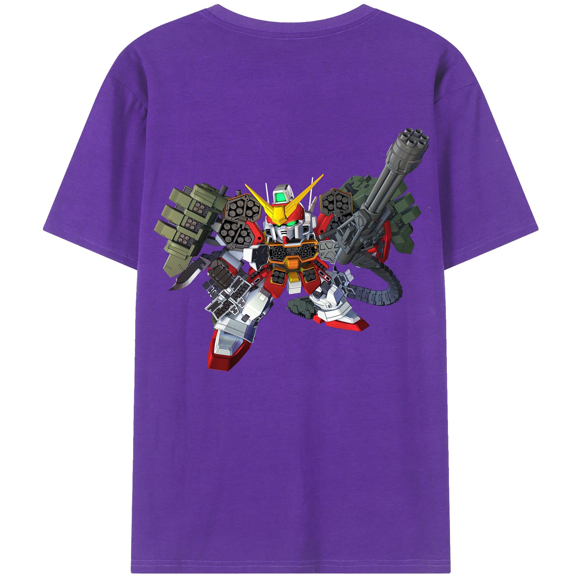 （画像用） 機動戦士ガンダム Mobile Suit Gundam 綿100％ メンズ半袖Tシャツ（バックプリント） 通気性