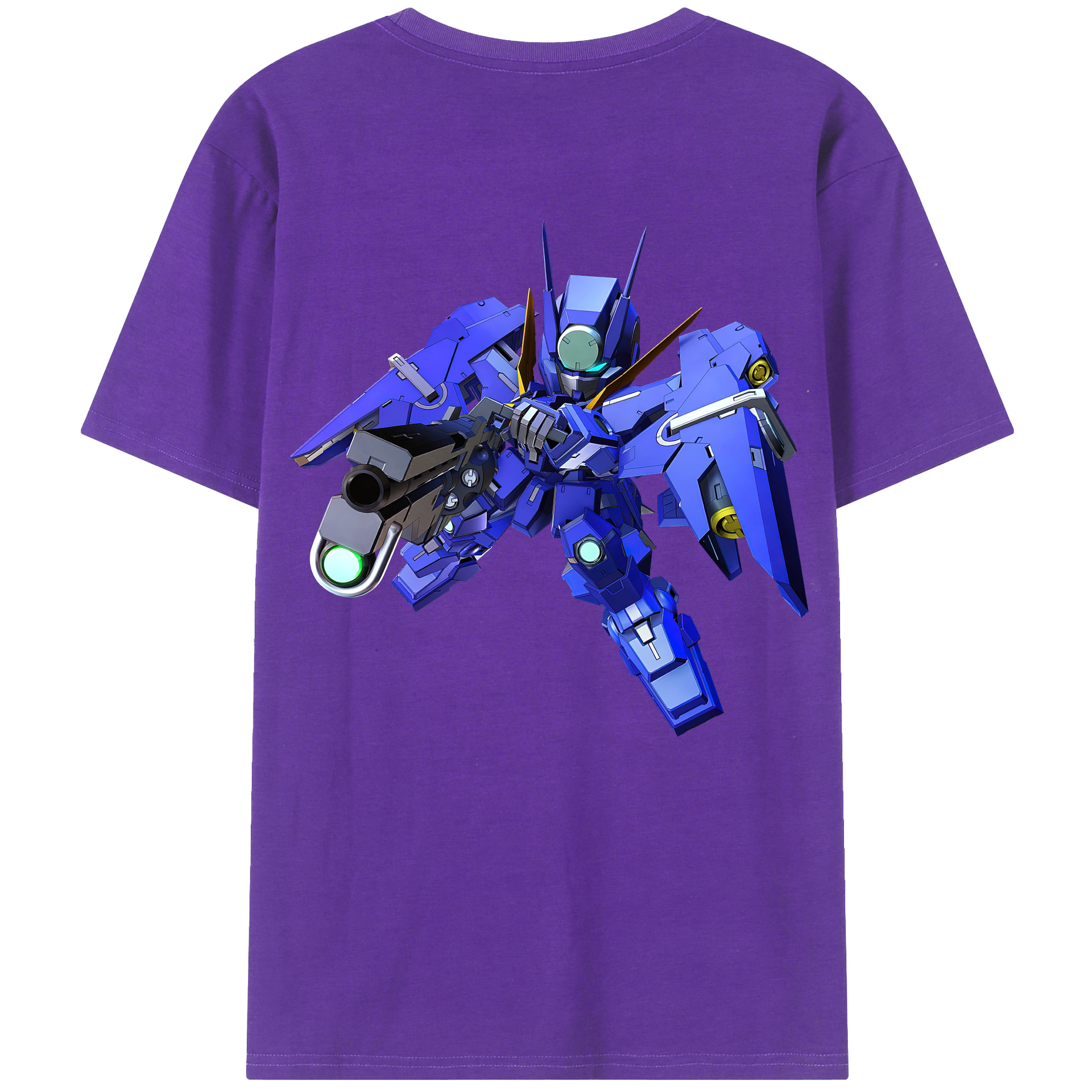 （画像用） 機動戦士ガンダム Mobile Suit Gundam 綿100％ メンズ半袖Tシャツ（バックプリント） 通気性