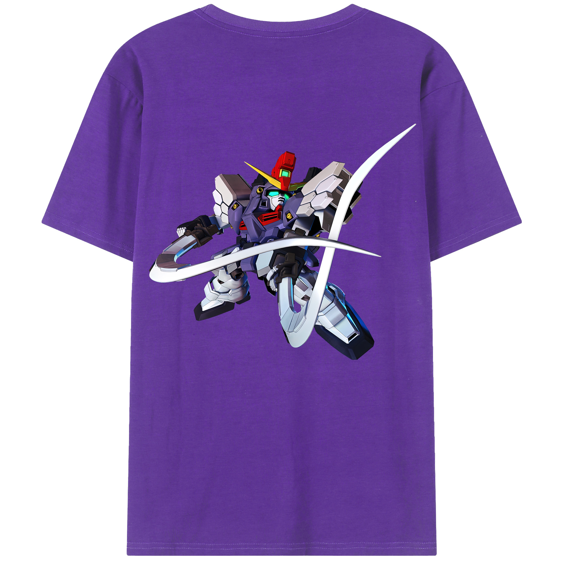 （画像用） 機動戦士ガンダム Mobile Suit Gundam 綿100％ メンズ半袖Tシャツ（バックプリント） 通気性