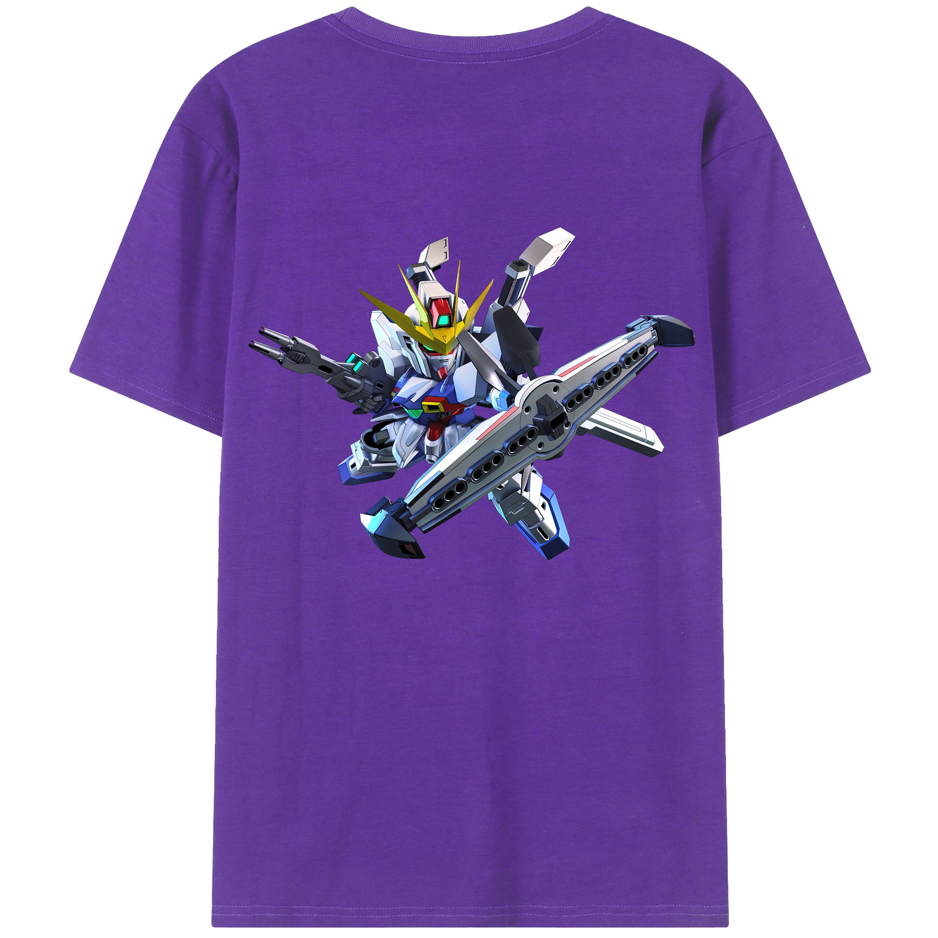 （画像用） 機動戦士ガンダム Mobile Suit Gundam 綿100％ メンズ半袖Tシャツ（バックプリント） 通気性