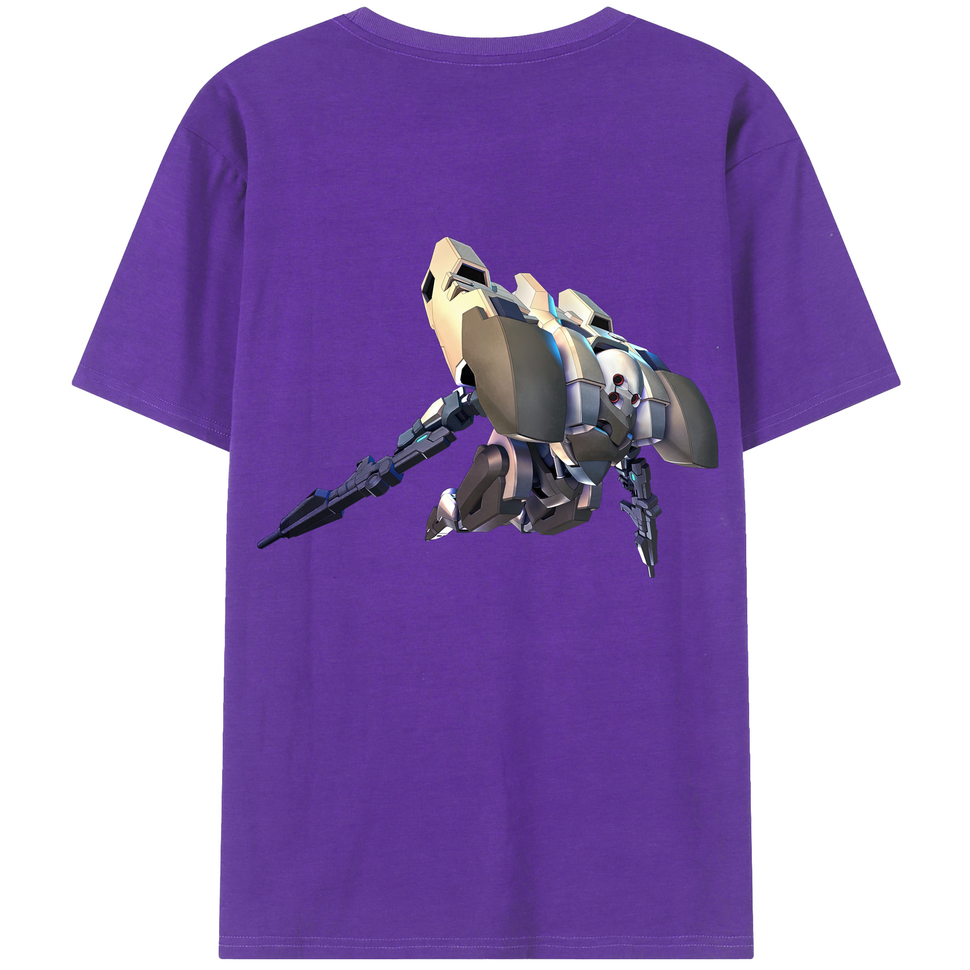 （画像用） 機動戦士ガンダム Mobile Suit Gundam 綿100％ メンズ半袖Tシャツ（バックプリント） 通気性