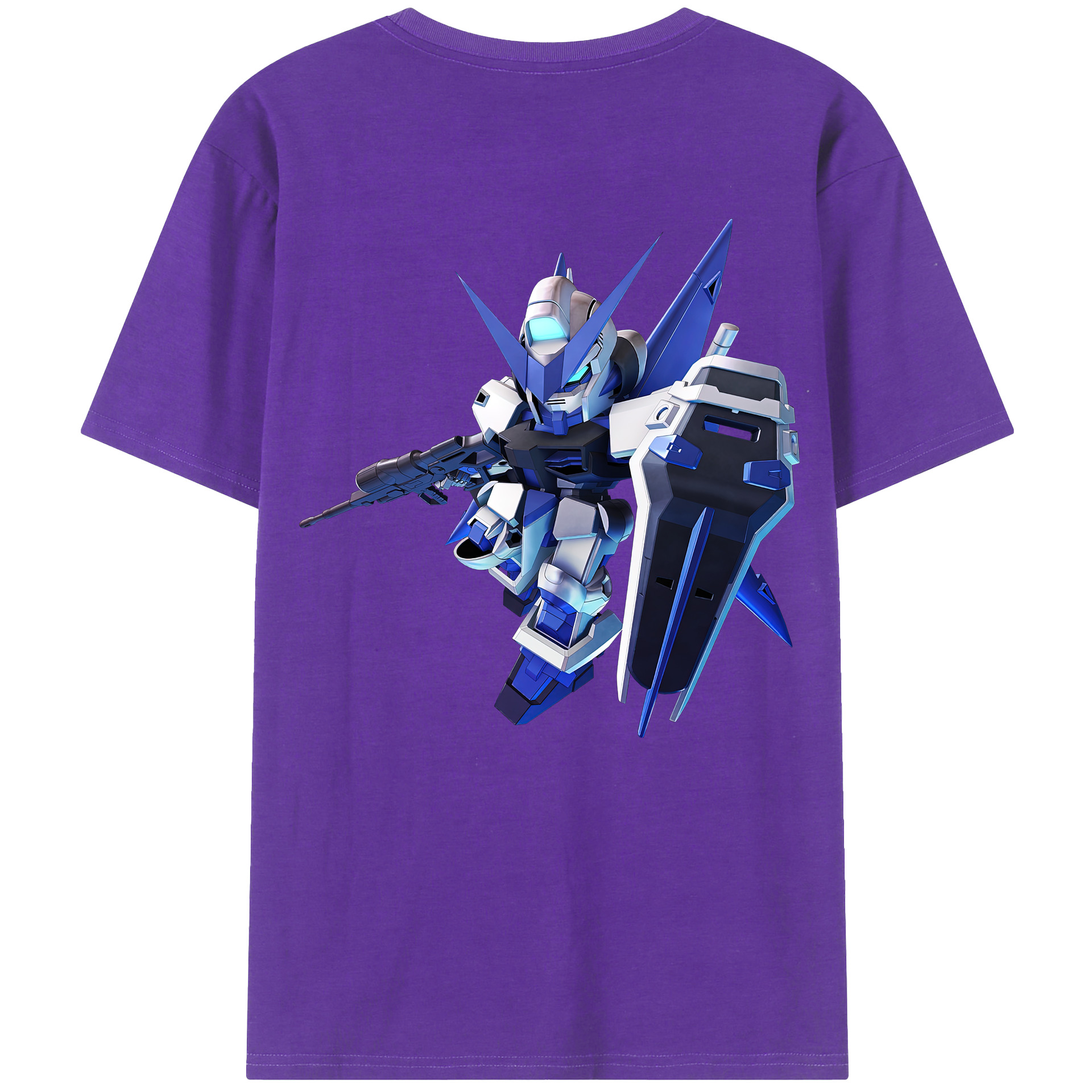 （画像用） 機動戦士ガンダム Mobile Suit Gundam 綿100％ メンズ半袖Tシャツ（バックプリント） 通気性