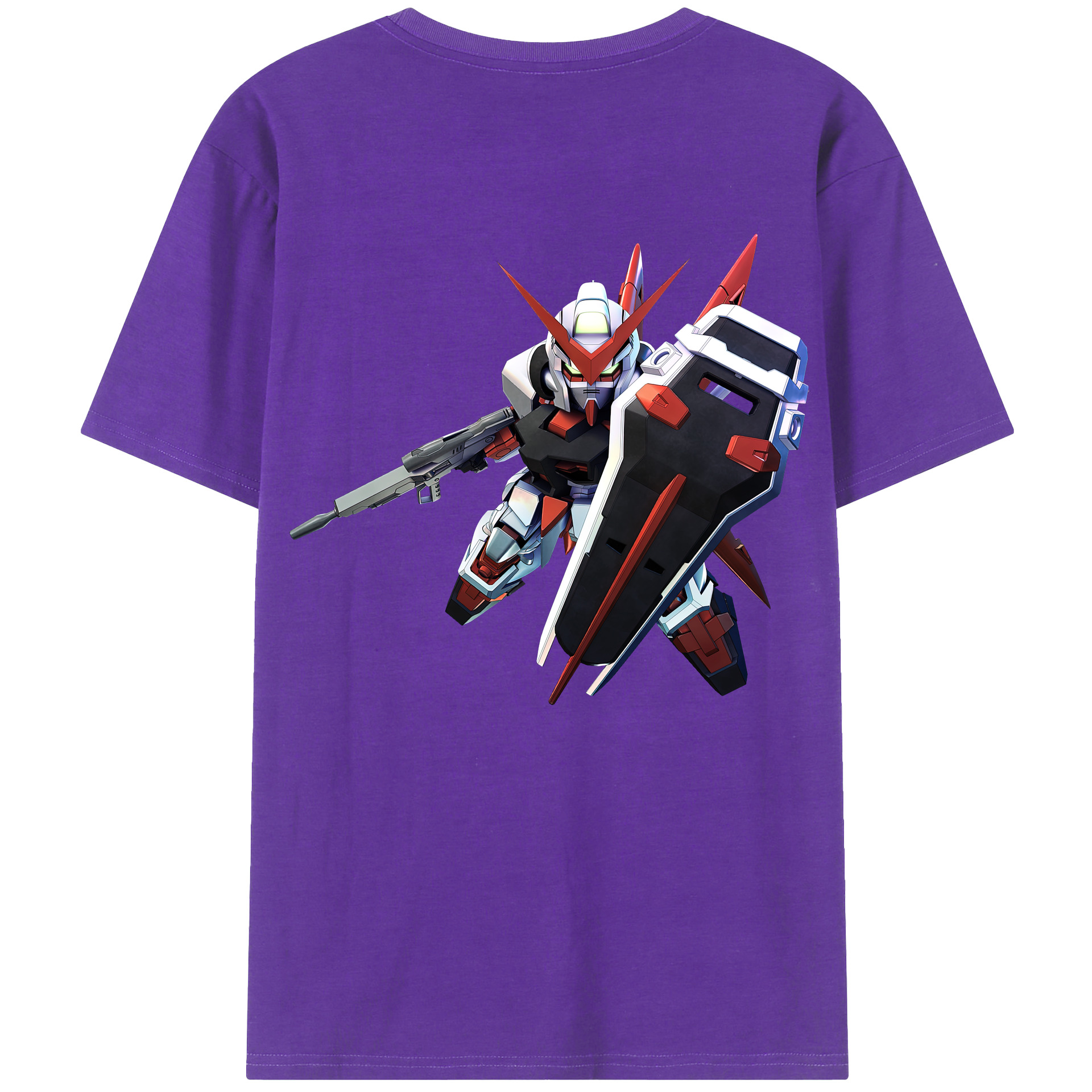 （画像用） 機動戦士ガンダム Mobile Suit Gundam 綿100％ メンズ半袖Tシャツ（バックプリント） 通気性