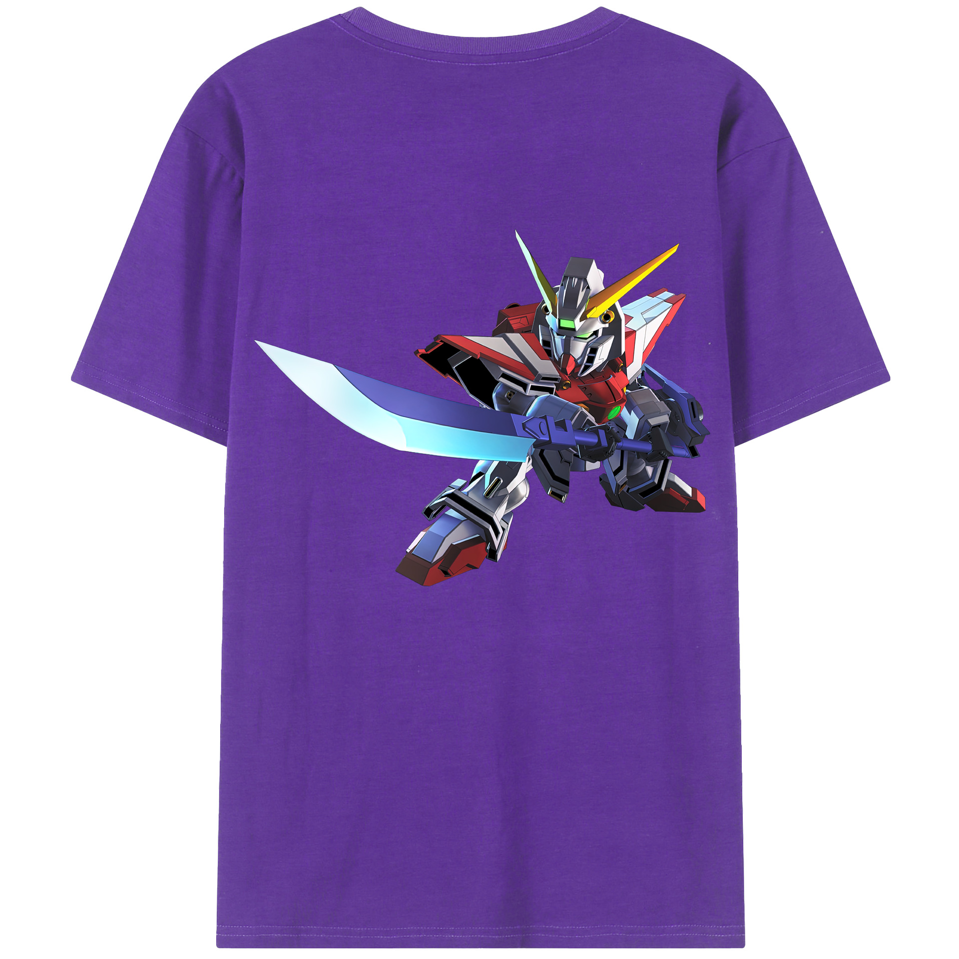 （画像用） 機動戦士ガンダム Mobile Suit Gundam 綿100％ メンズ半袖Tシャツ（バックプリント） 通気性