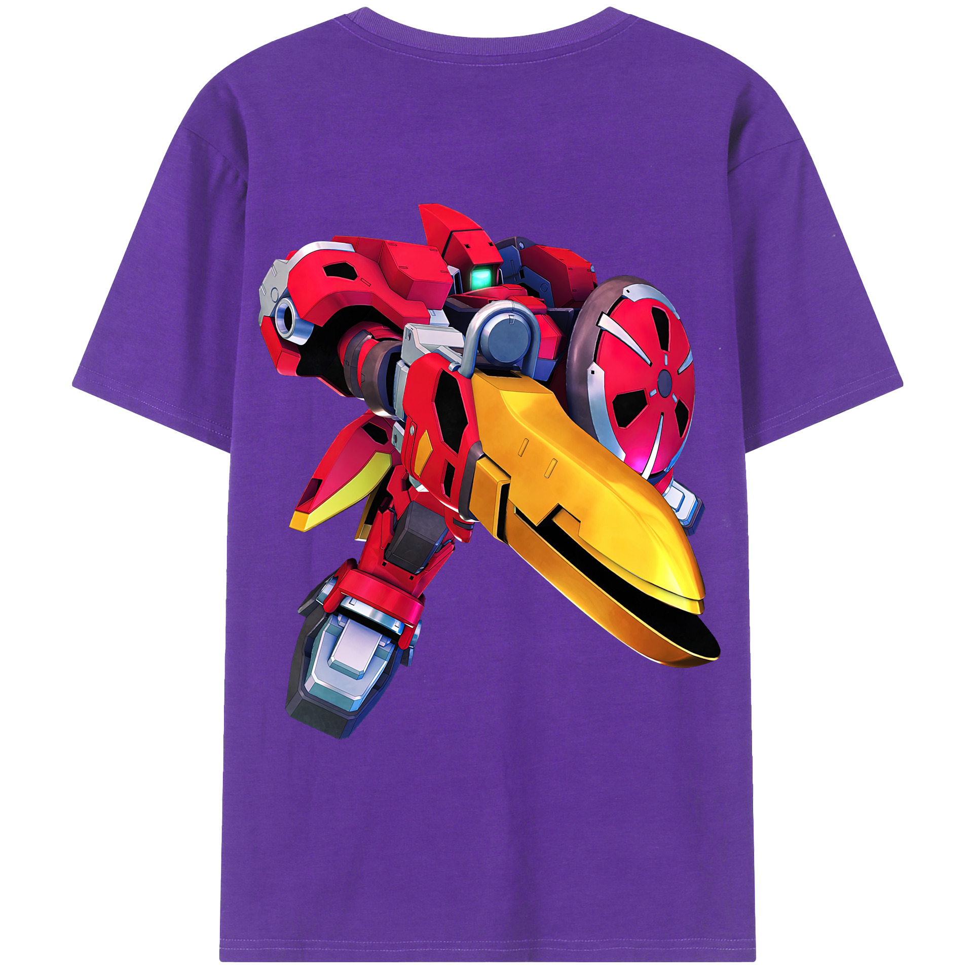 （画像用） 機動戦士ガンダム Mobile Suit Gundam 綿100％ メンズ半袖Tシャツ（バックプリント） 通気性