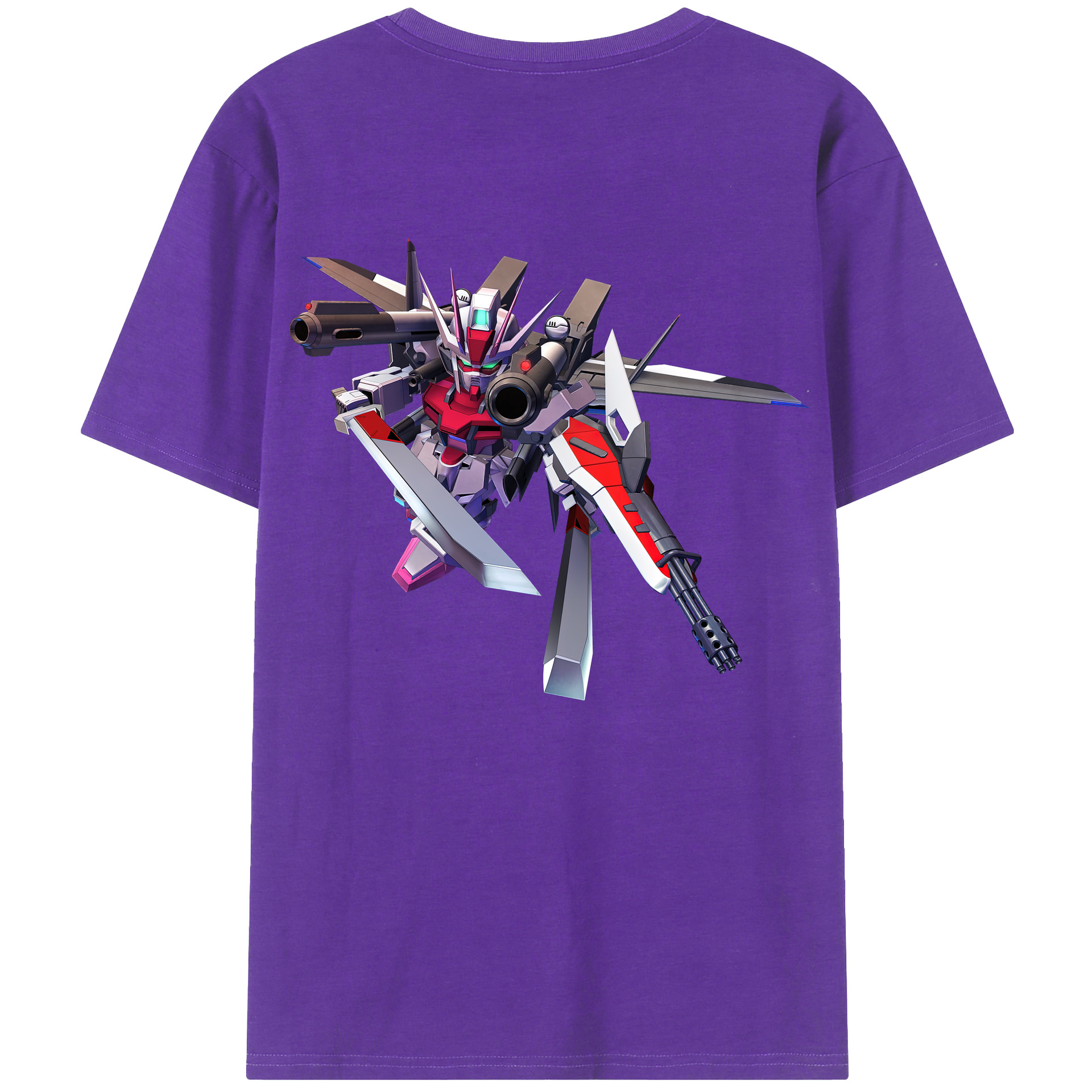 （画像用） 機動戦士ガンダム Mobile Suit Gundam 綿100％ メンズ半袖Tシャツ（バックプリント） 通気性