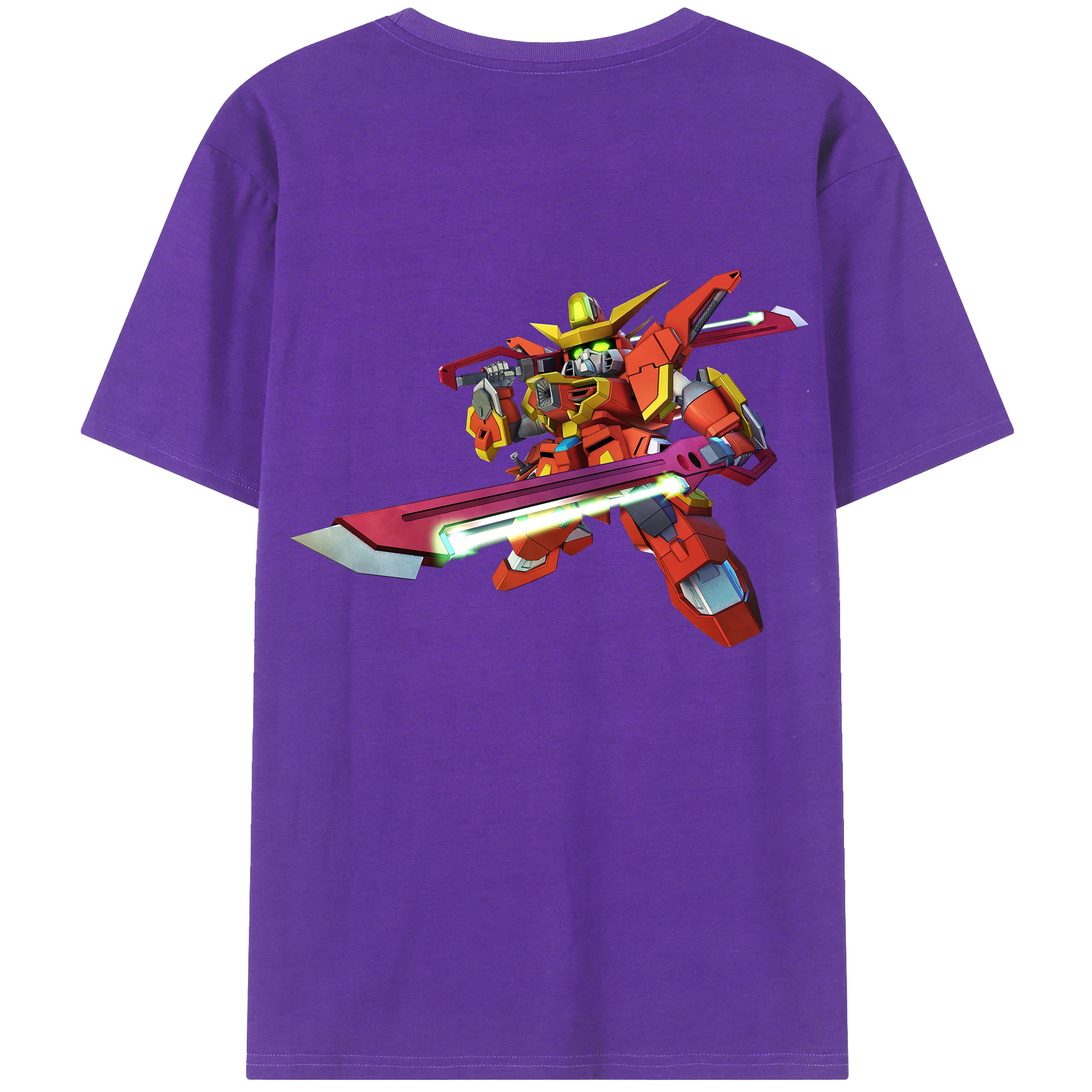 （画像用） 機動戦士ガンダム Mobile Suit Gundam 綿100％ メンズ半袖Tシャツ（バックプリント） 通気性