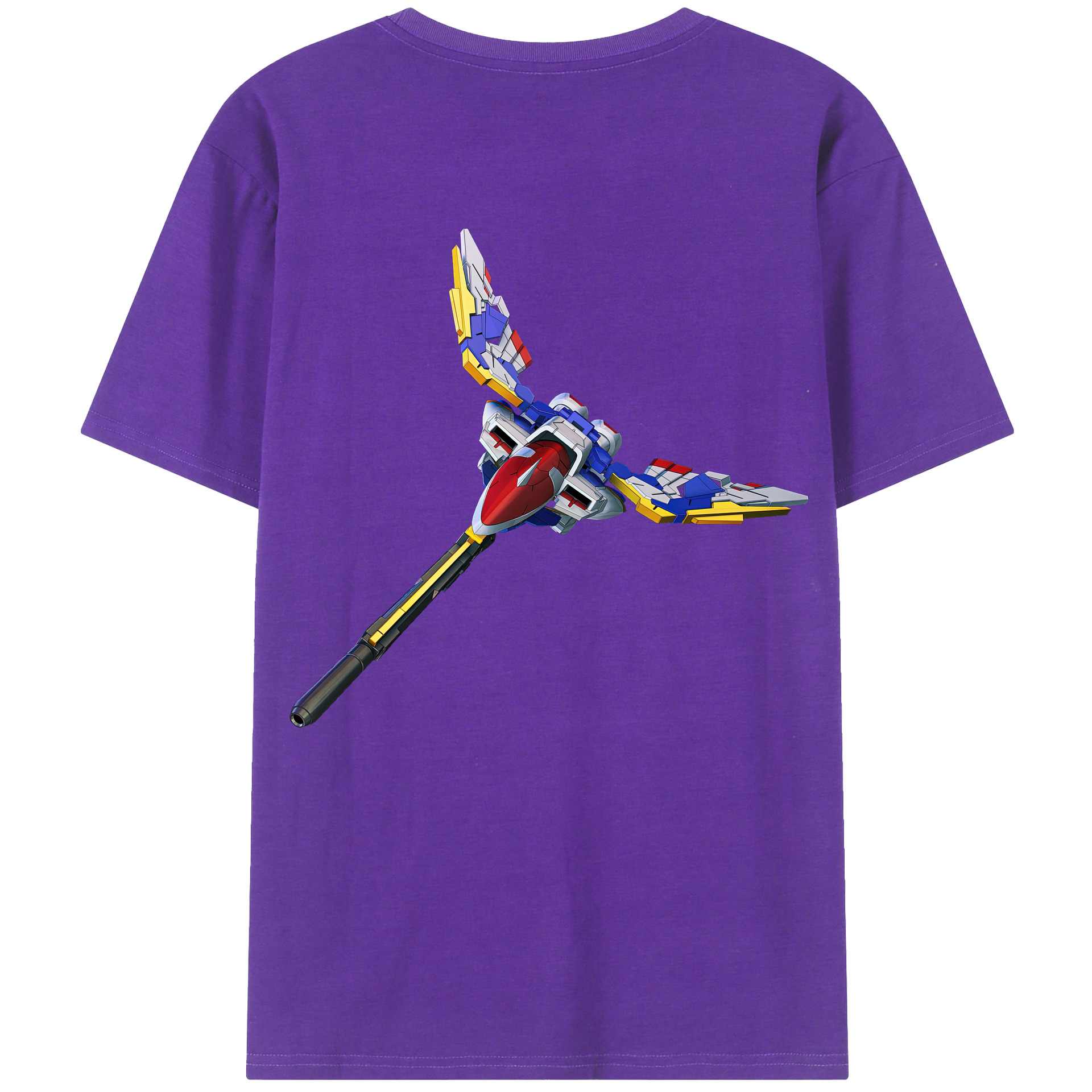 （画像用） 機動戦士ガンダム Mobile Suit Gundam 綿100％ メンズ半袖Tシャツ（バックプリント） 通気性