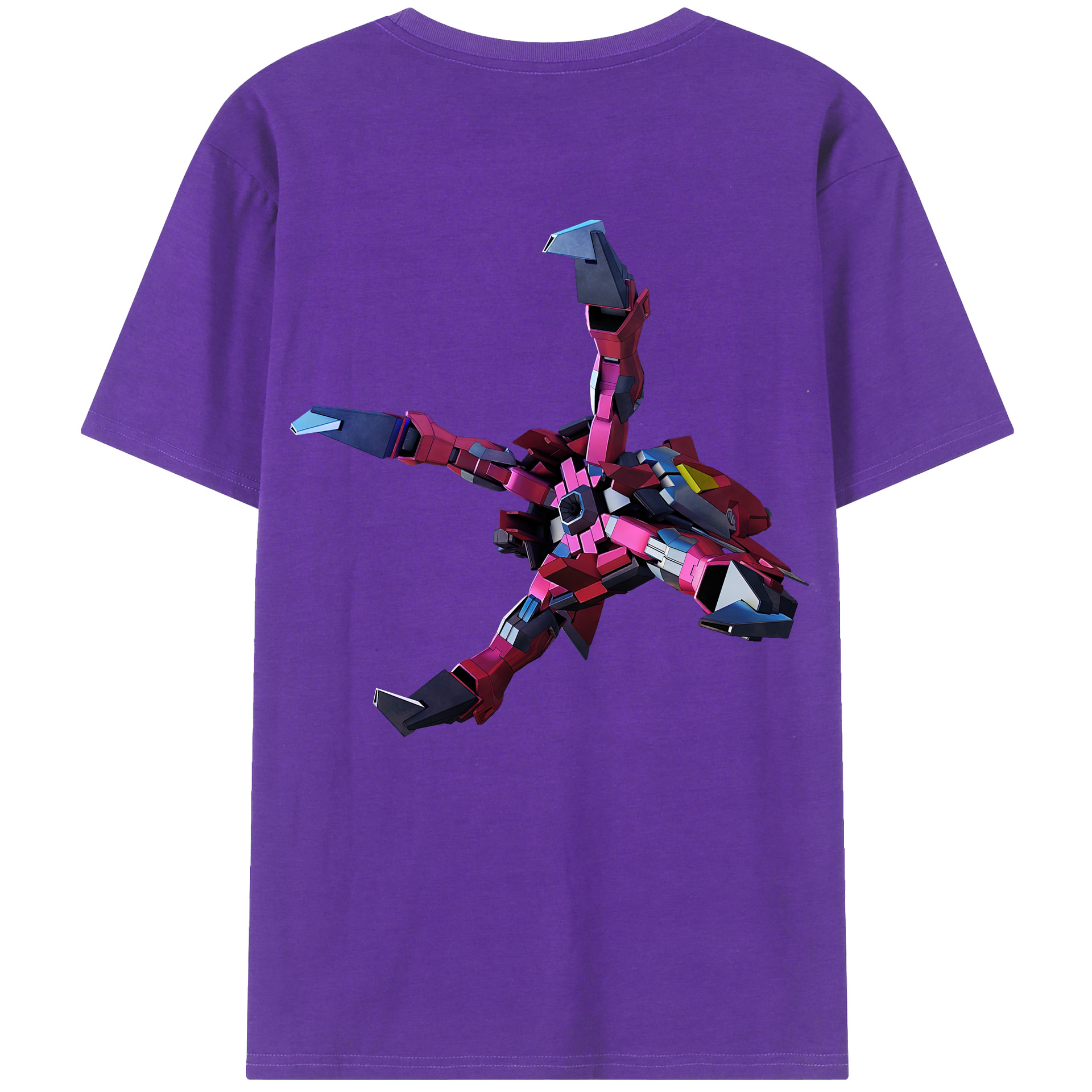 （画像用） 機動戦士ガンダム Mobile Suit Gundam 綿100％ メンズ半袖Tシャツ（バックプリント） 通気性