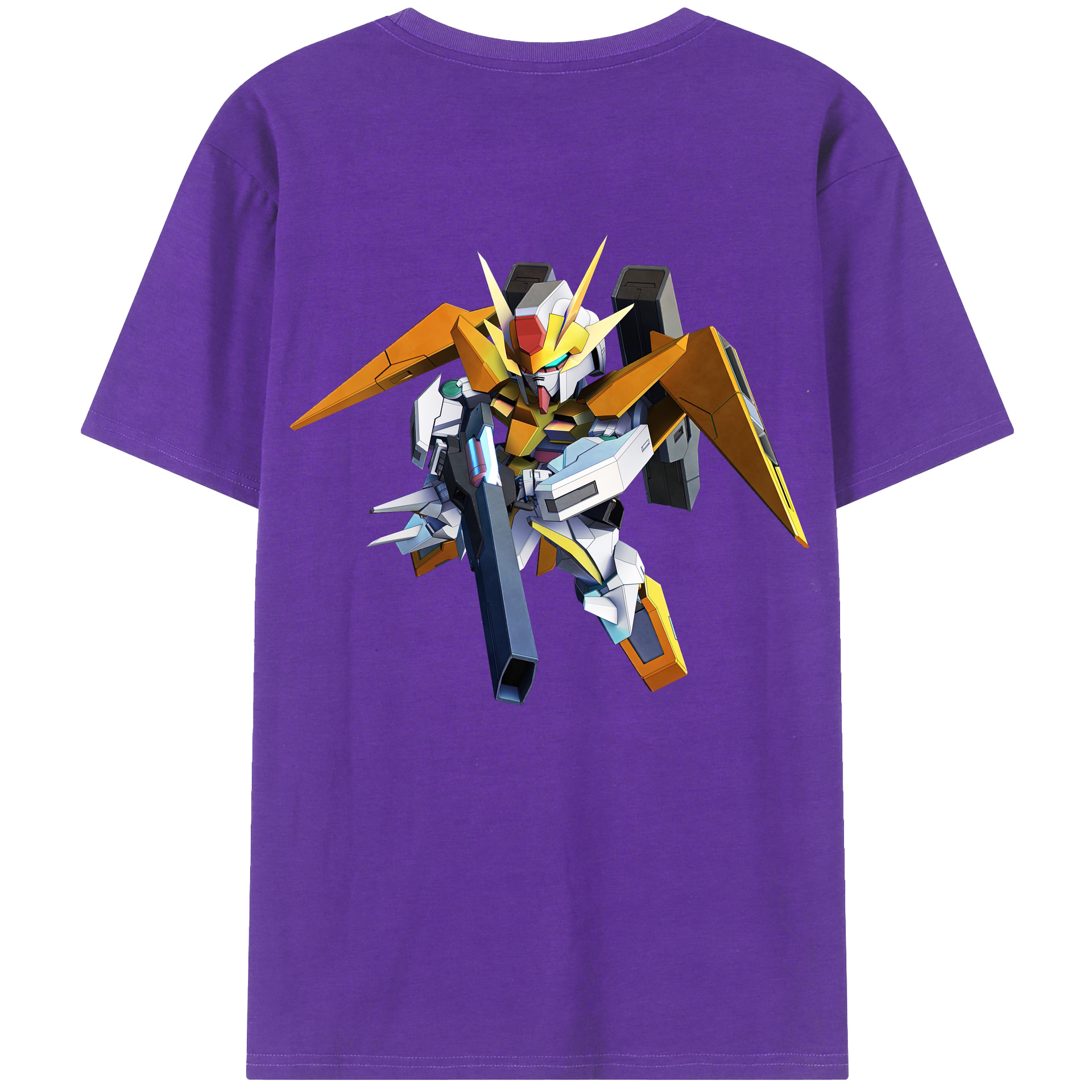 （画像用） 機動戦士ガンダム Mobile Suit Gundam 綿100％ メンズ半袖Tシャツ（バックプリント） 通気性