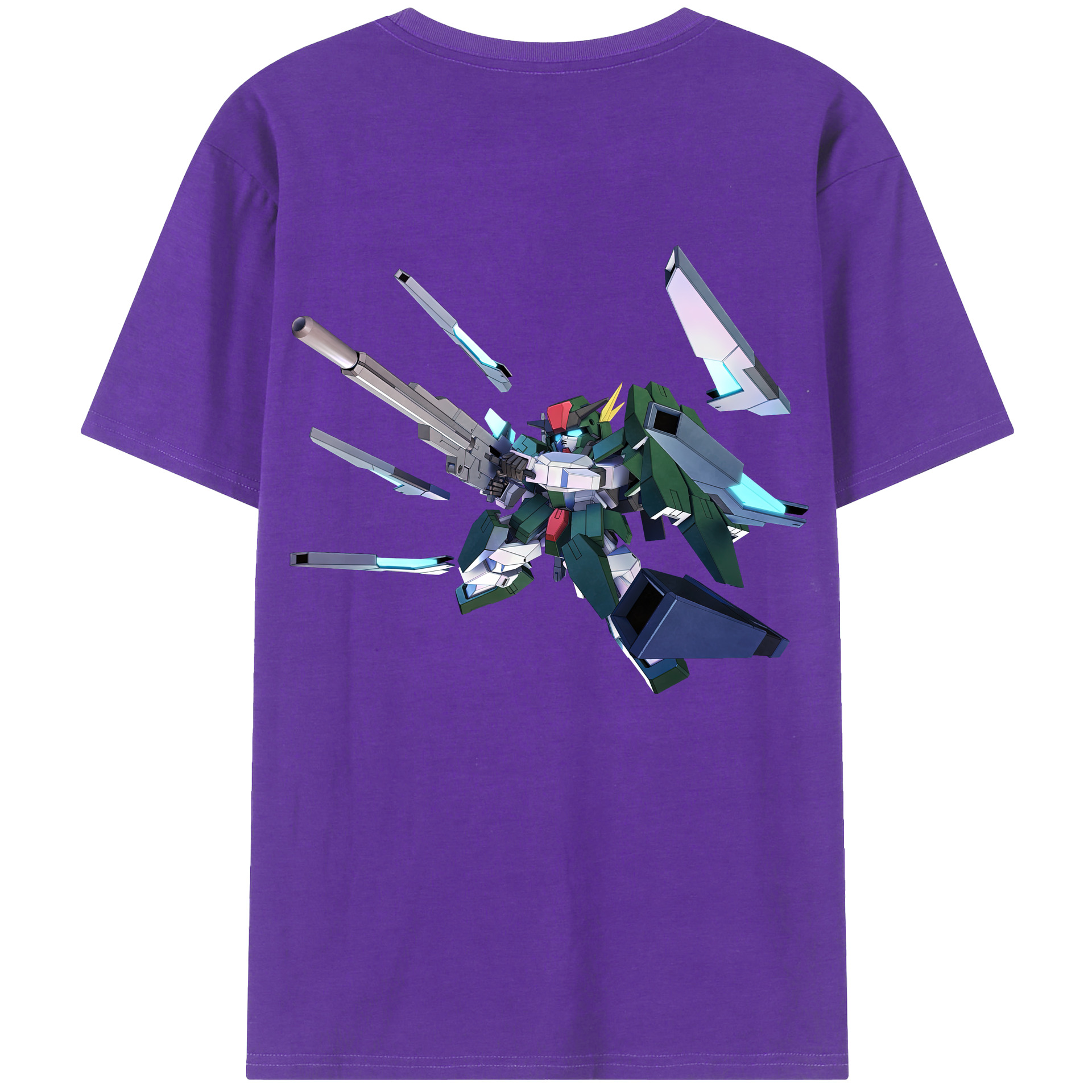 （画像用） 機動戦士ガンダム Mobile Suit Gundam 綿100％ メンズ半袖Tシャツ（バックプリント） 通気性