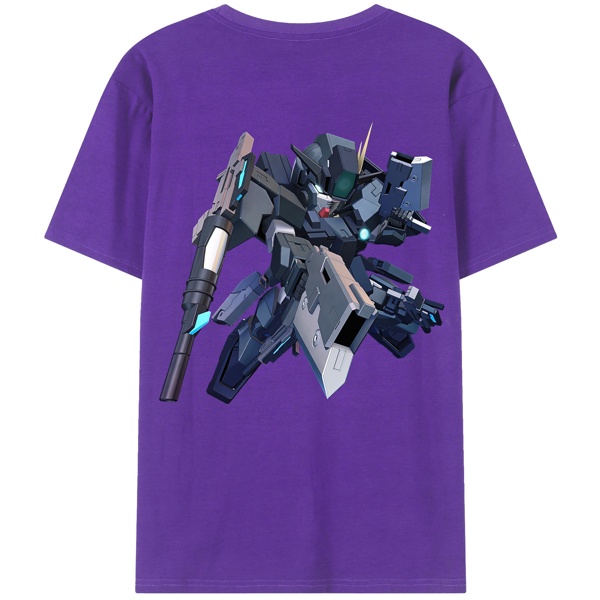 （画像用） 機動戦士ガンダム Mobile Suit Gundam 綿100％ メンズ半袖Tシャツ（バックプリント） 通気性