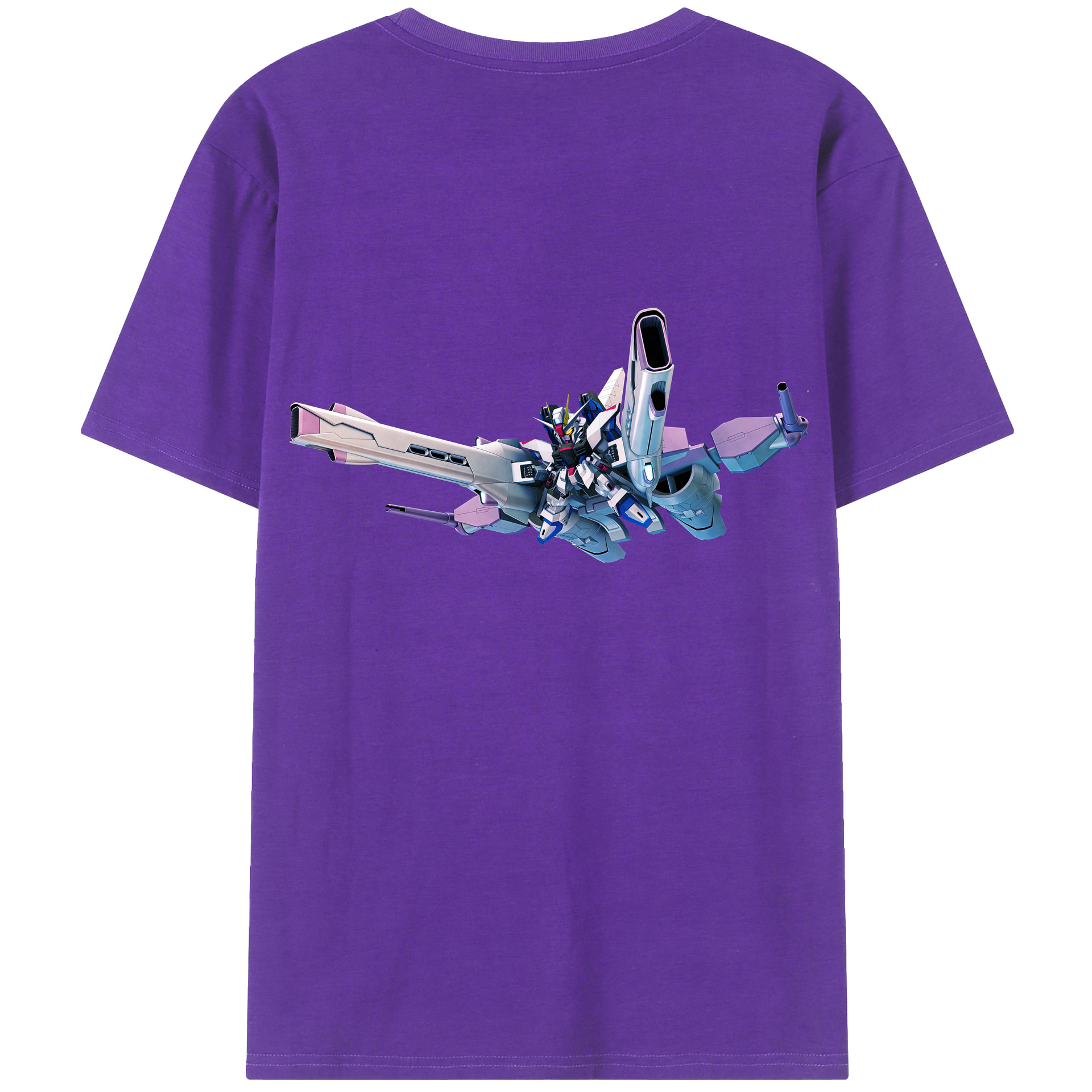 （画像用） 機動戦士ガンダム Mobile Suit Gundam 綿100％ メンズ半袖Tシャツ（バックプリント） 通気性