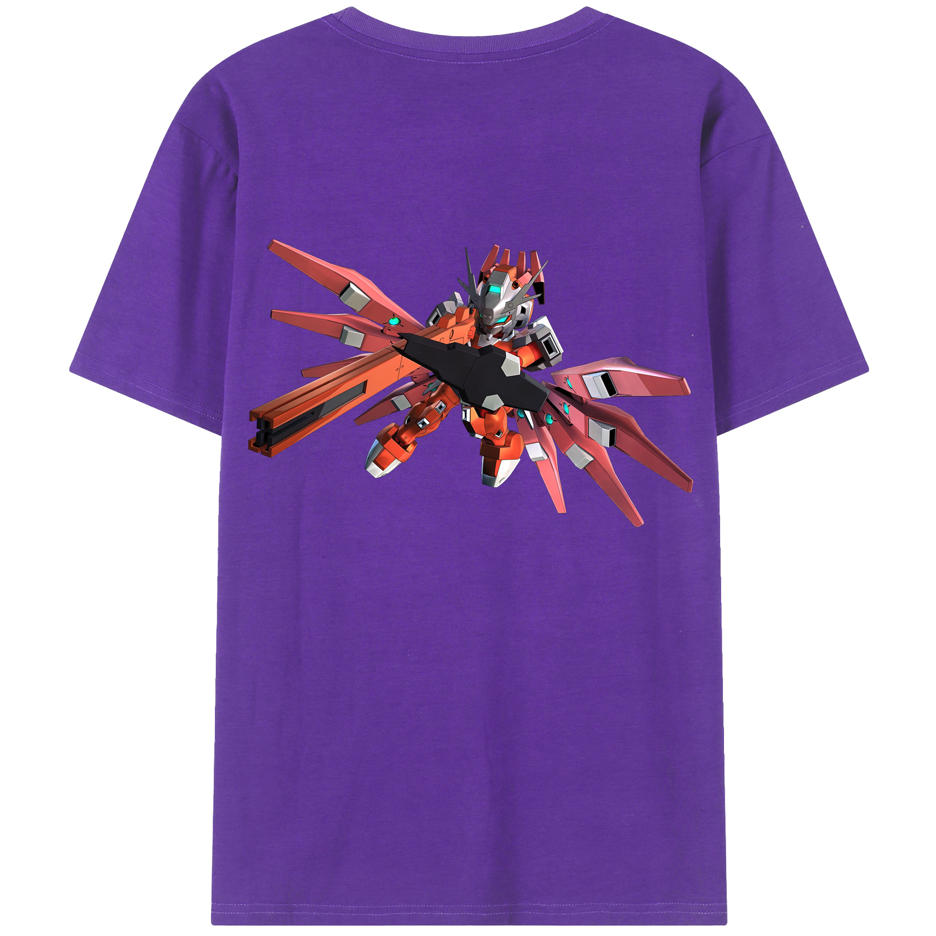 （画像用） 機動戦士ガンダム Mobile Suit Gundam 綿100％ メンズ半袖Tシャツ（バックプリント） 通気性
